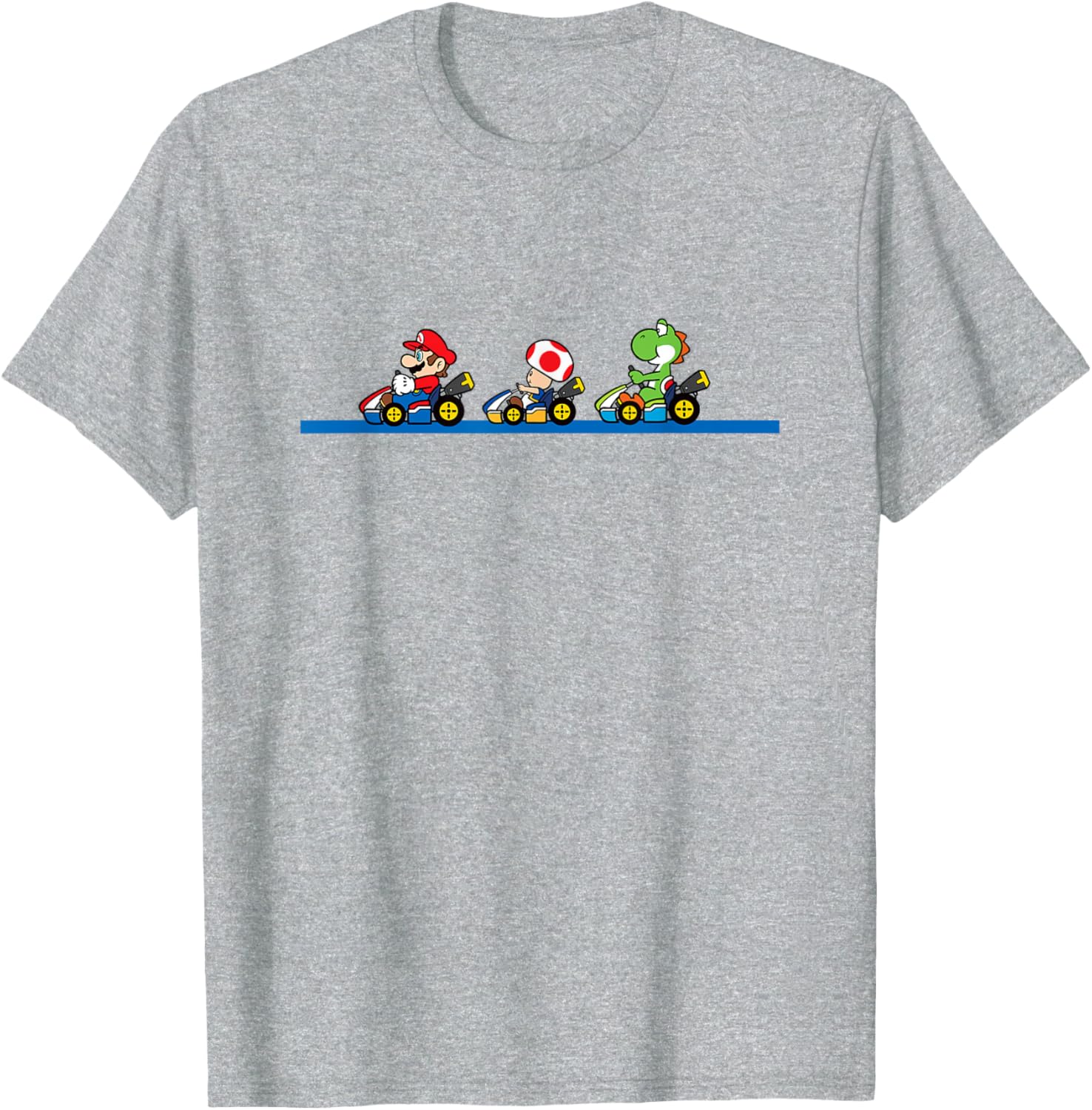 Vintage Mario Kart T-Shirt featuring Yoshi, Toad, and Mario Racing Fun - 10