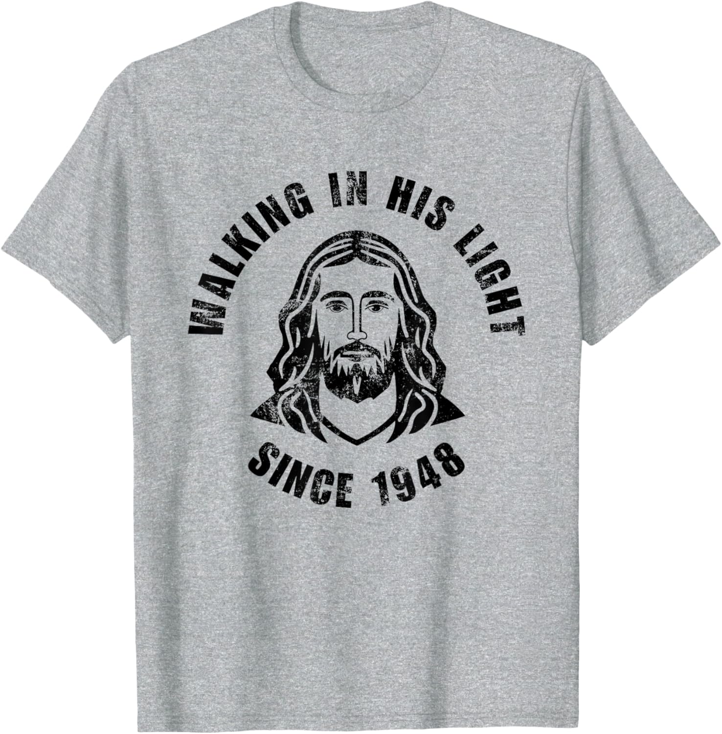 Walking In His Light Since 1948 Inspirational Christian T-Shirt - 3