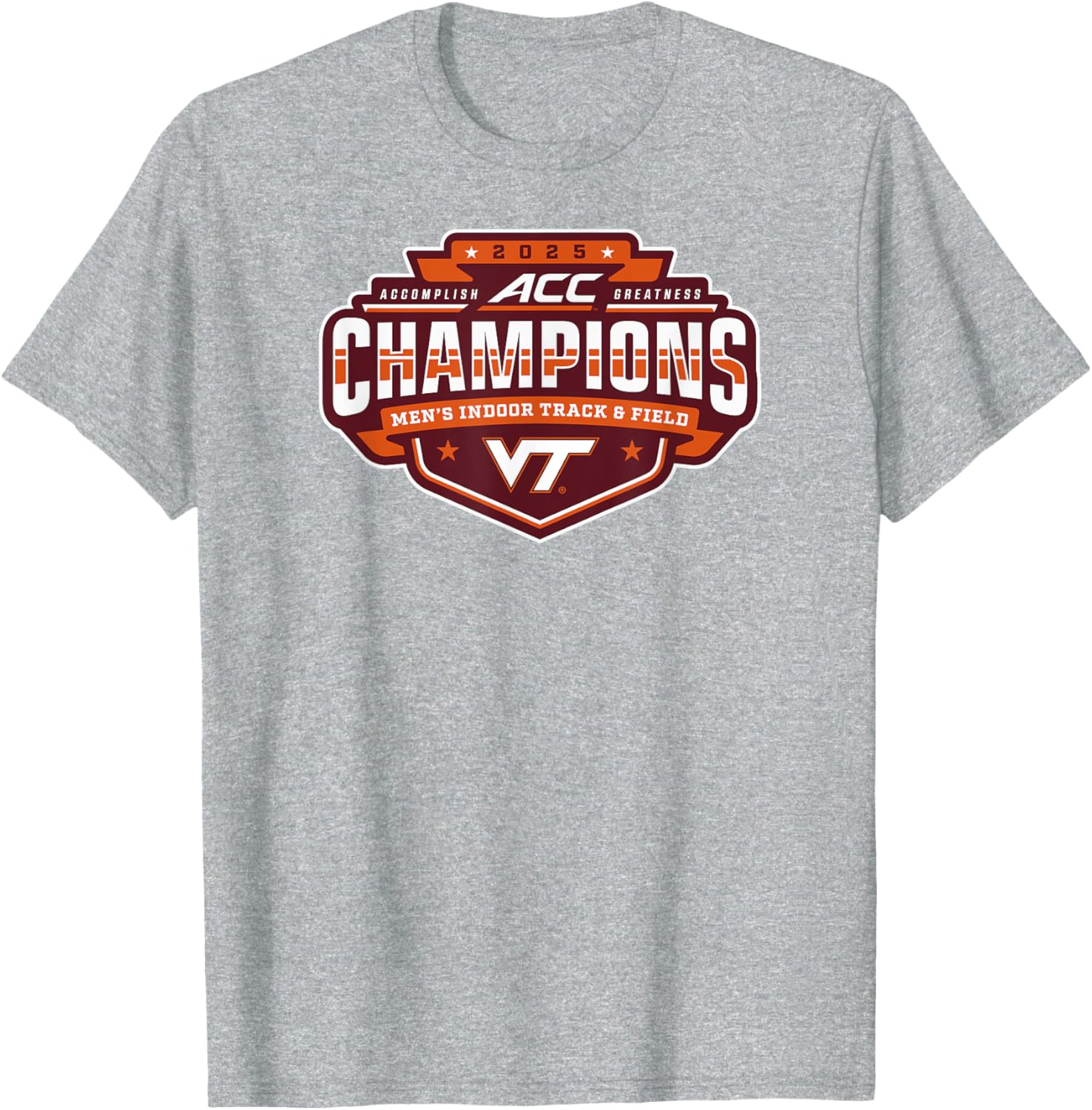 Virginia Tech Hokies Men's 25 ACC Champs Indoor Track T-Shirt - 1