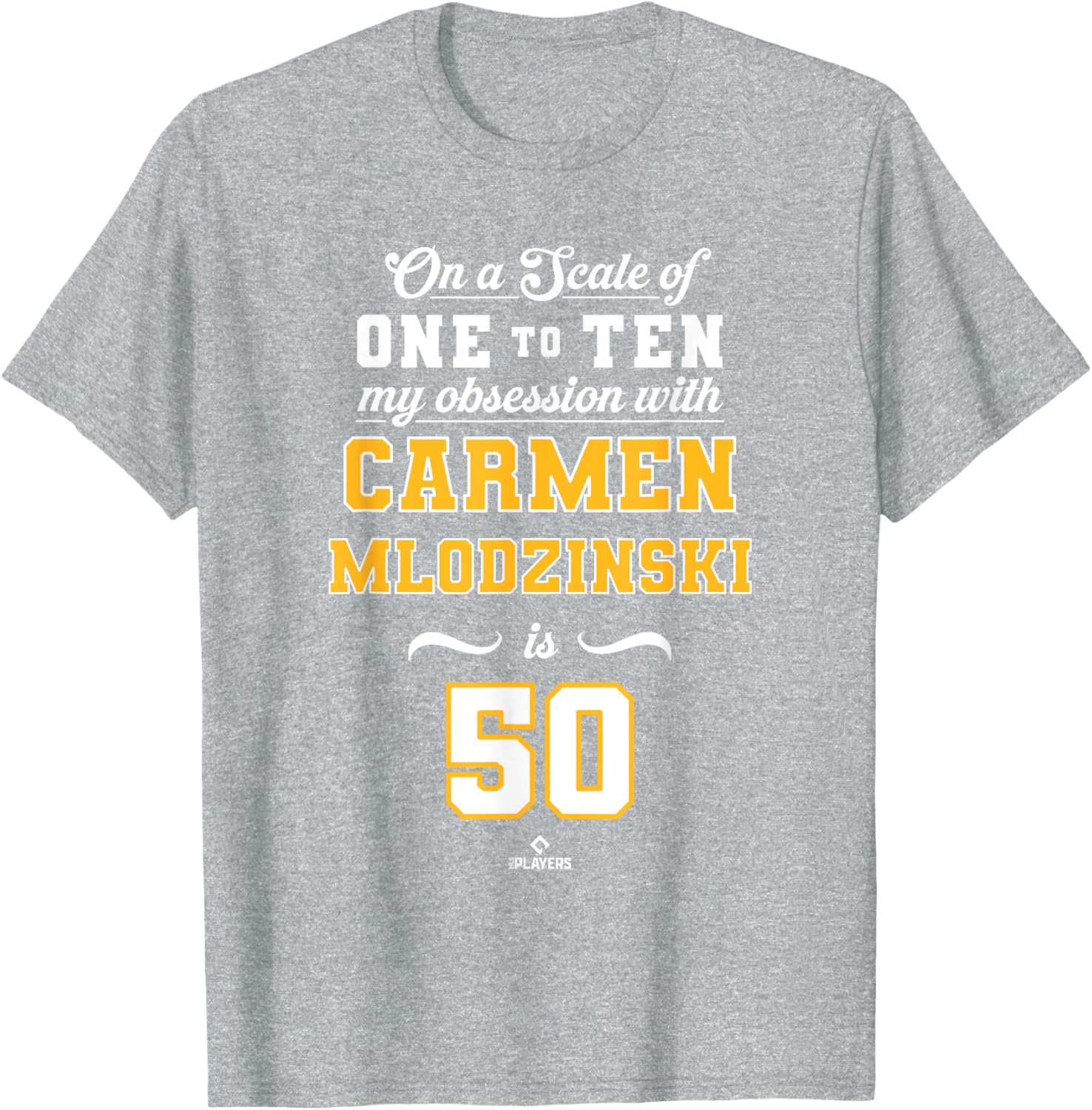 Obsession Carmen Mlodzinski 50 Pittsburgh MLBPA T-Shirt for Fans - 2