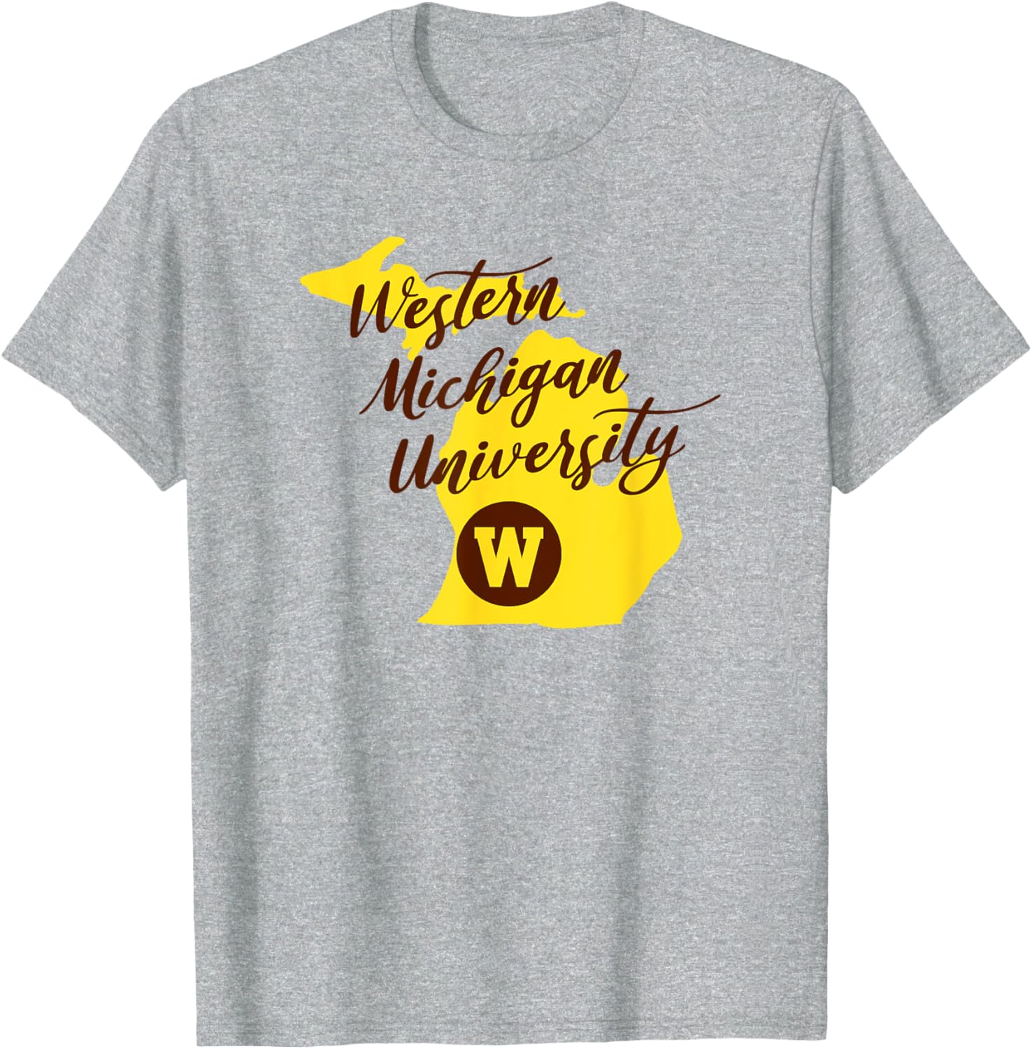 Western Michigan University Broncos Modern Logo T-Shirt for Fans - 1