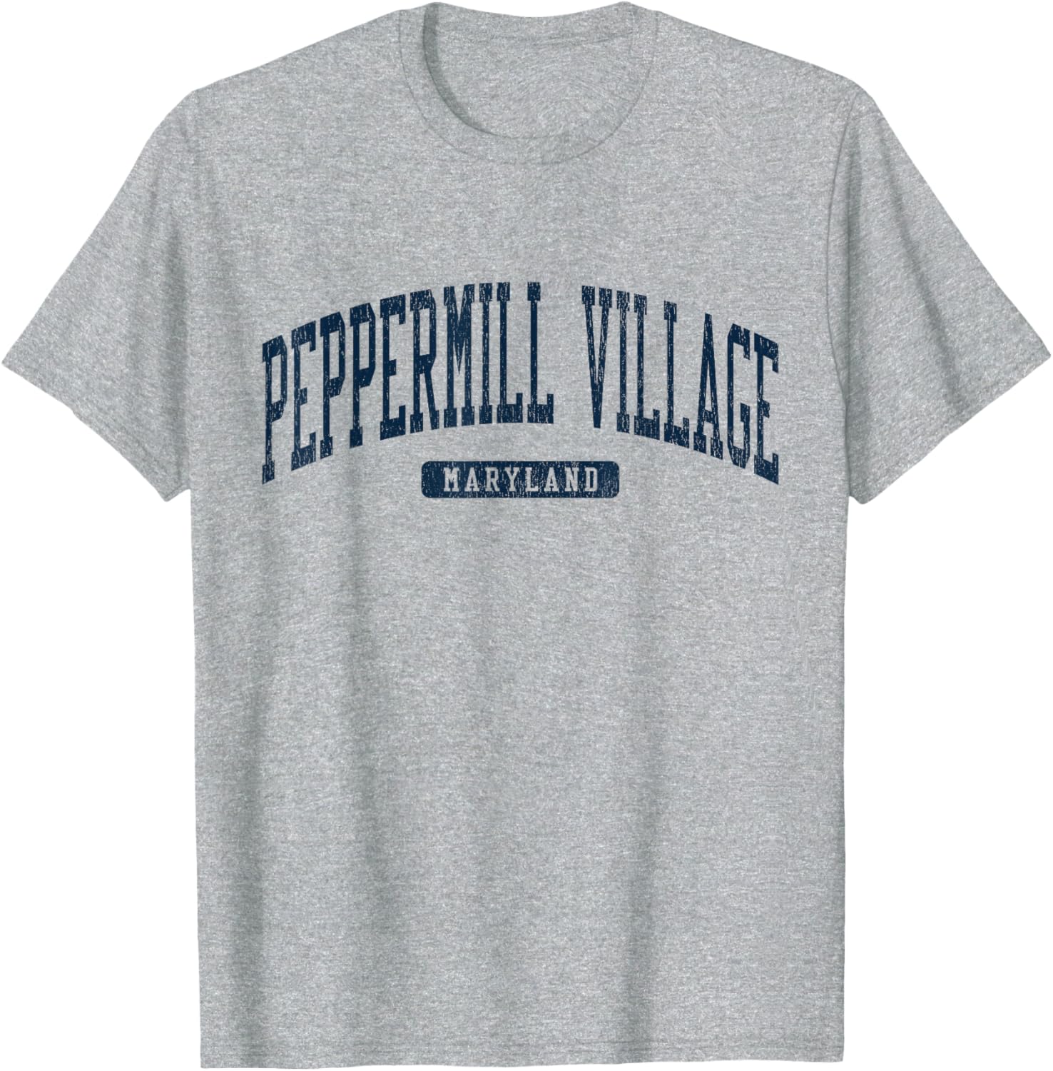Peppermill Village Maryland College Blue T-Shirt for University Students - 13