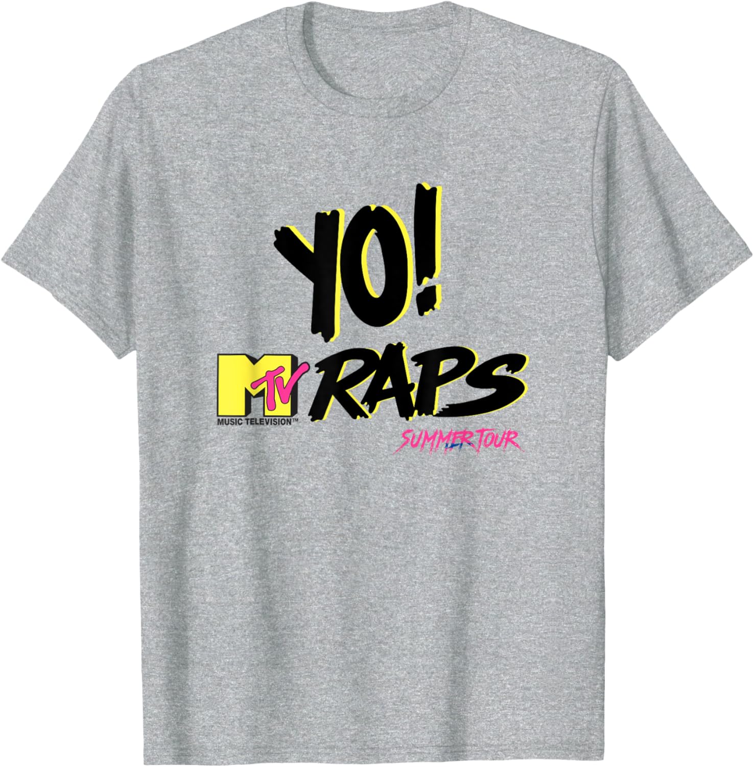Yo MTV Raps Neon 90s Hip Hop T-Shirt for Stylish Summer Vibes - 5