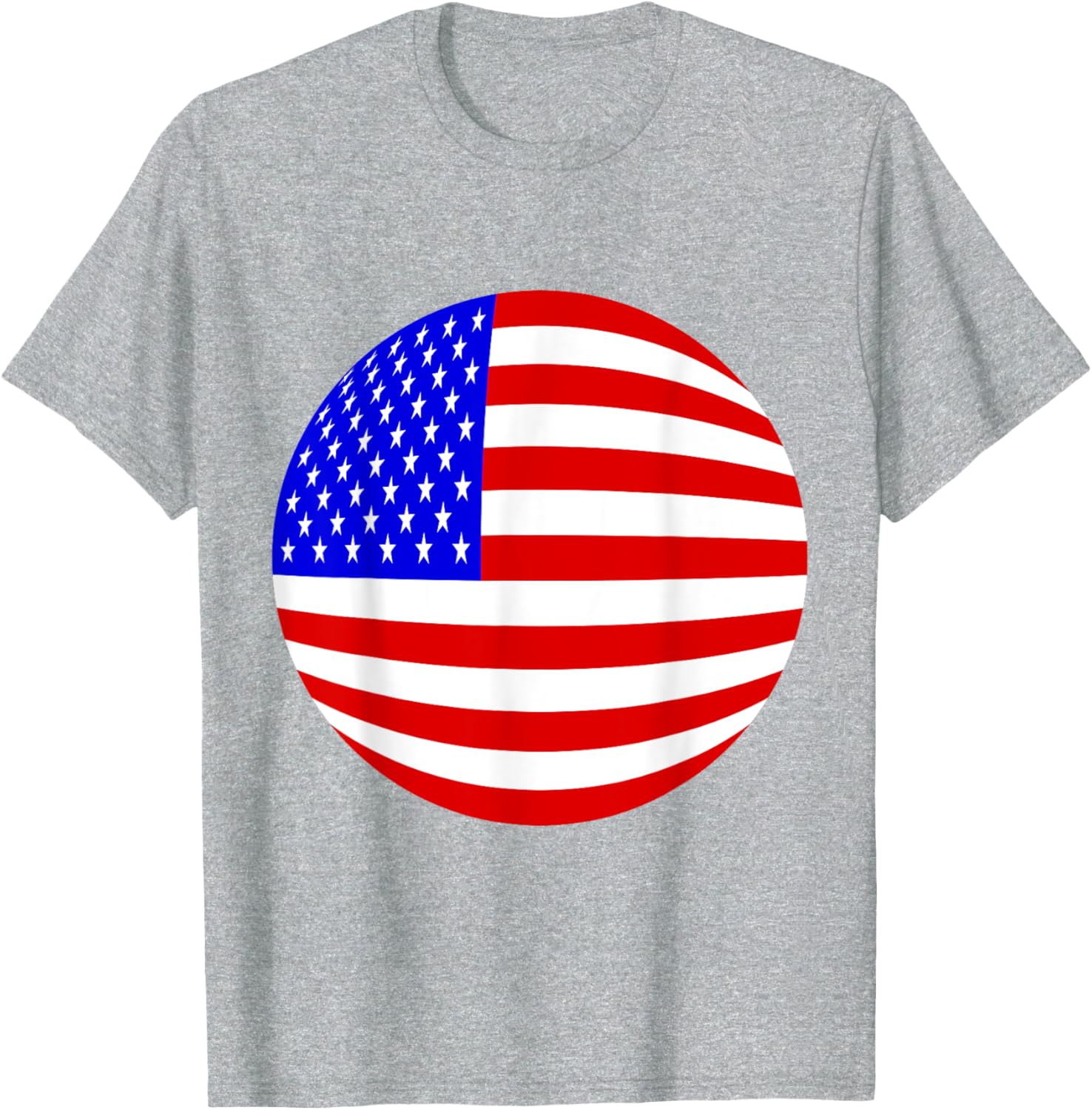 Patriotic American Flag T-Shirt with Stars and Stripes in Red and Blue - 26