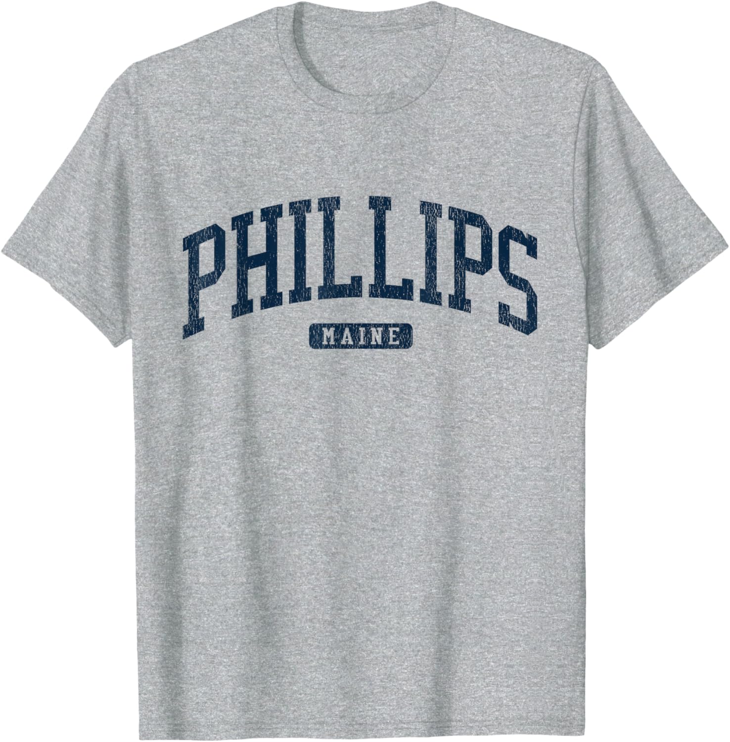 Phillips Maine College University Blue T-Shirt for Students and Alumni - 15