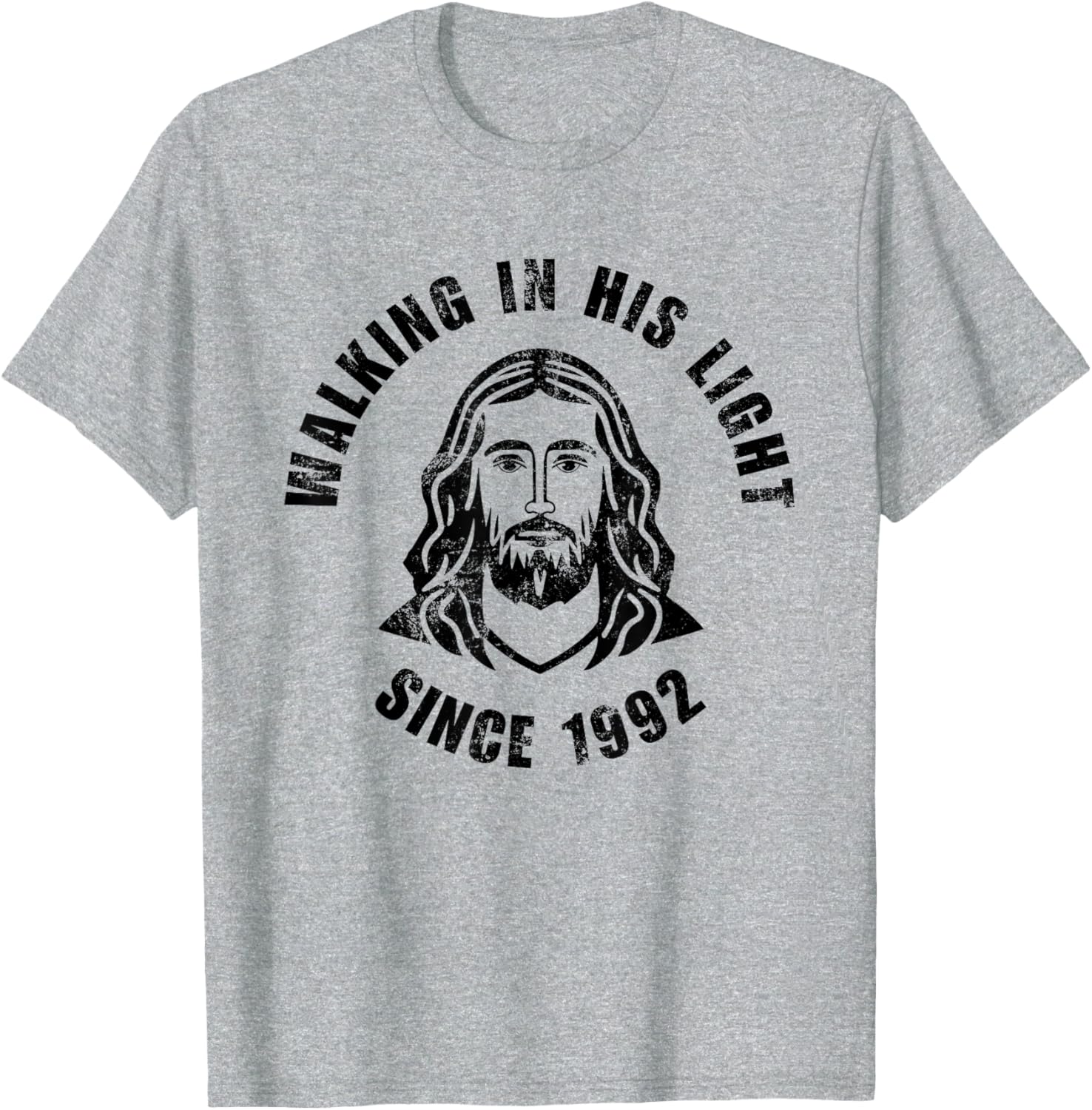 Walking In His Light Christian Quote T-Shirt for Positive Vibes Since 1992 - 10