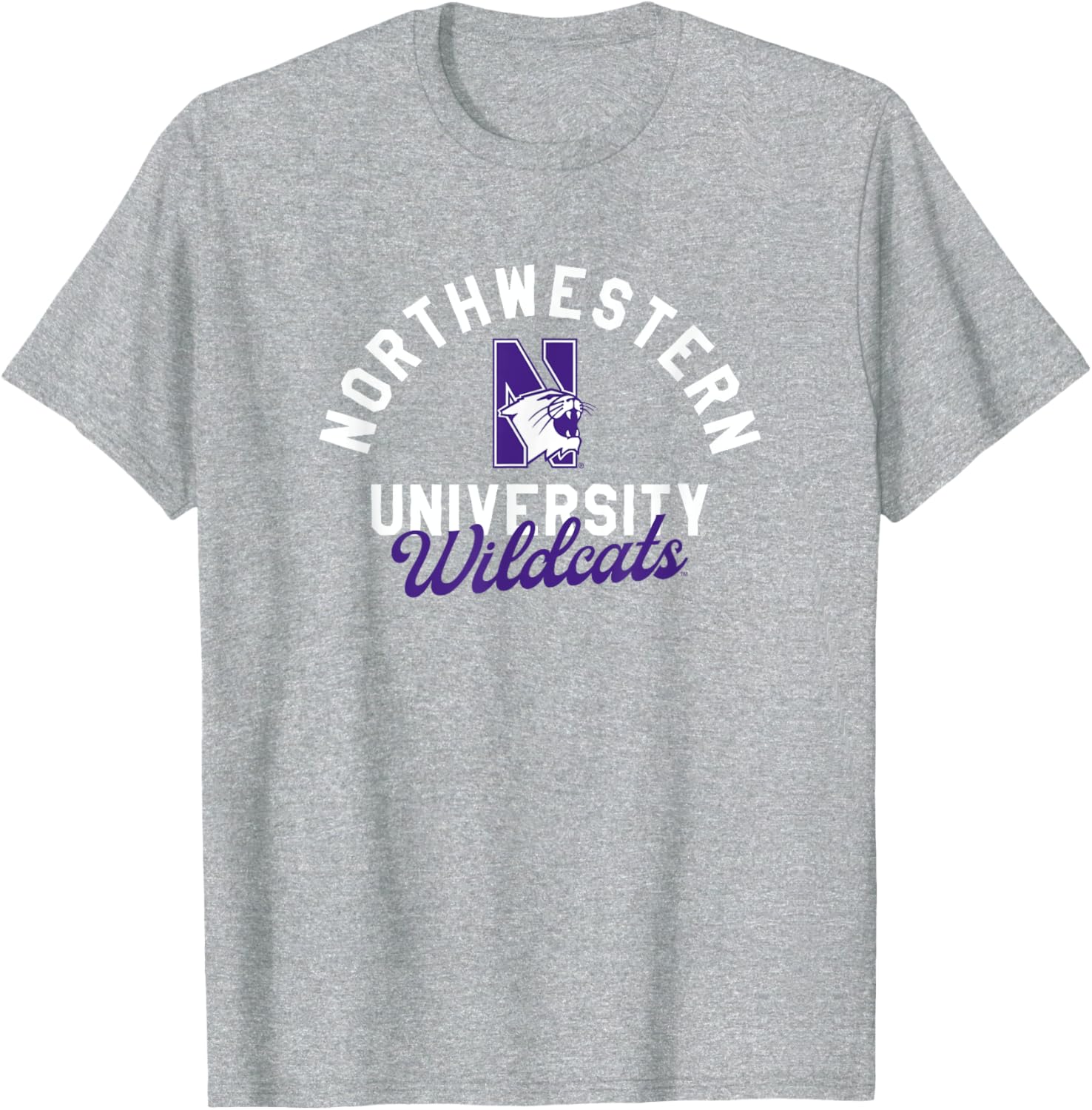 Northwestern University Wildcats Classic Script T-Shirt for Fans - 1