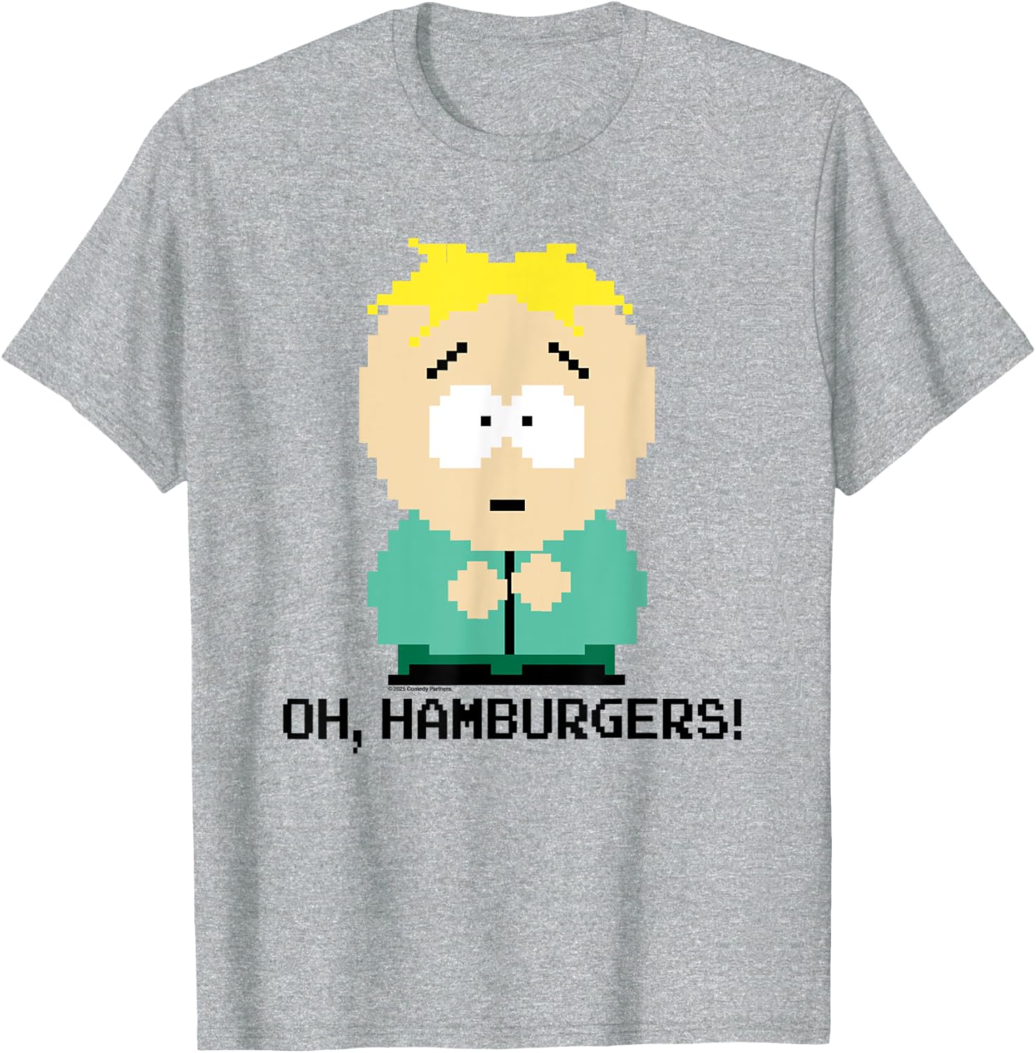 South Park Butters Oh Hamburgers Pixel Art T-Shirt for Fans - 1
