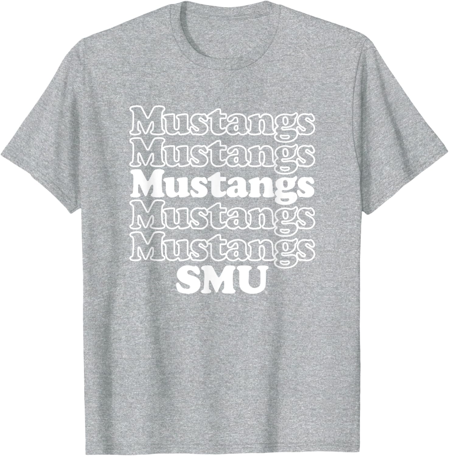 Southern Methodist Mustangs Stacked Spirit T-Shirt for Sports Fans - 5