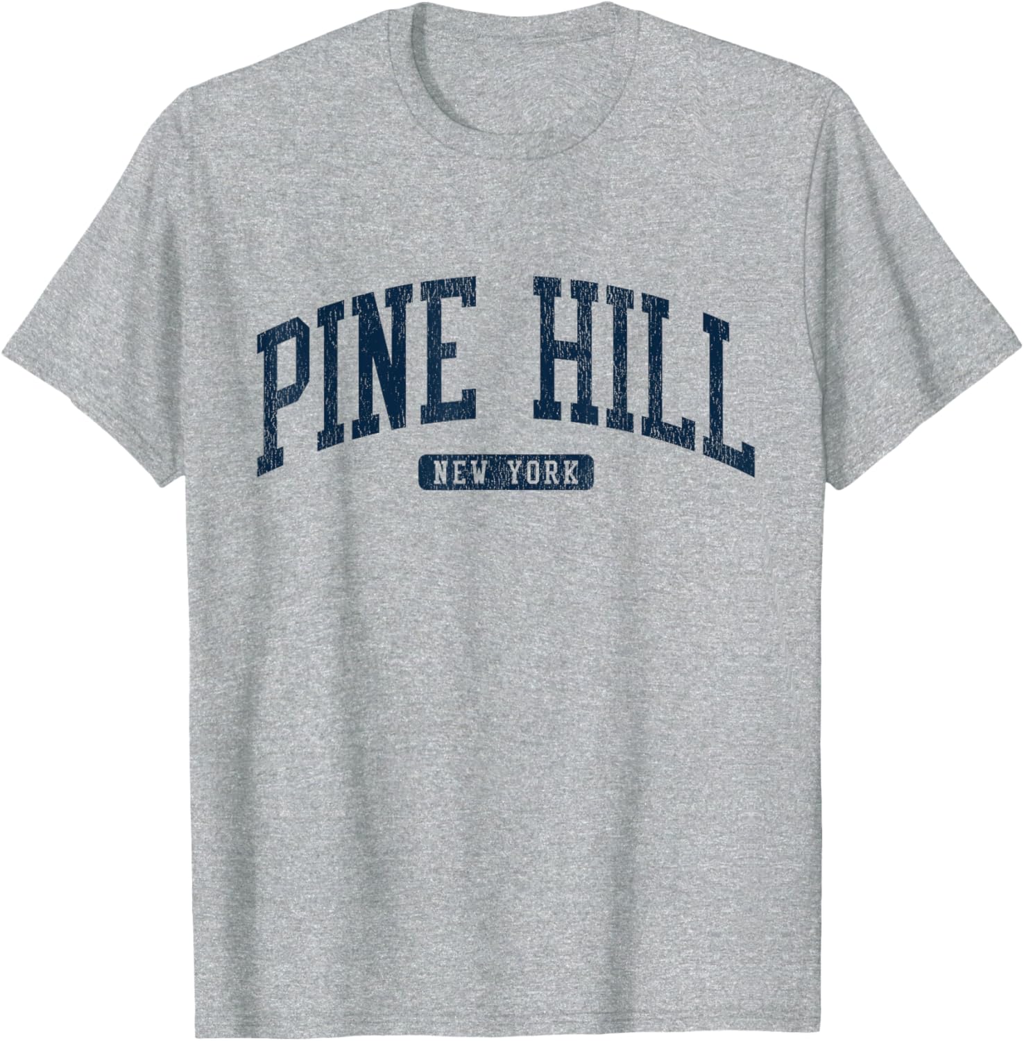 Pine Hill New York College Style Blue T-Shirt for Trendy Students - 12