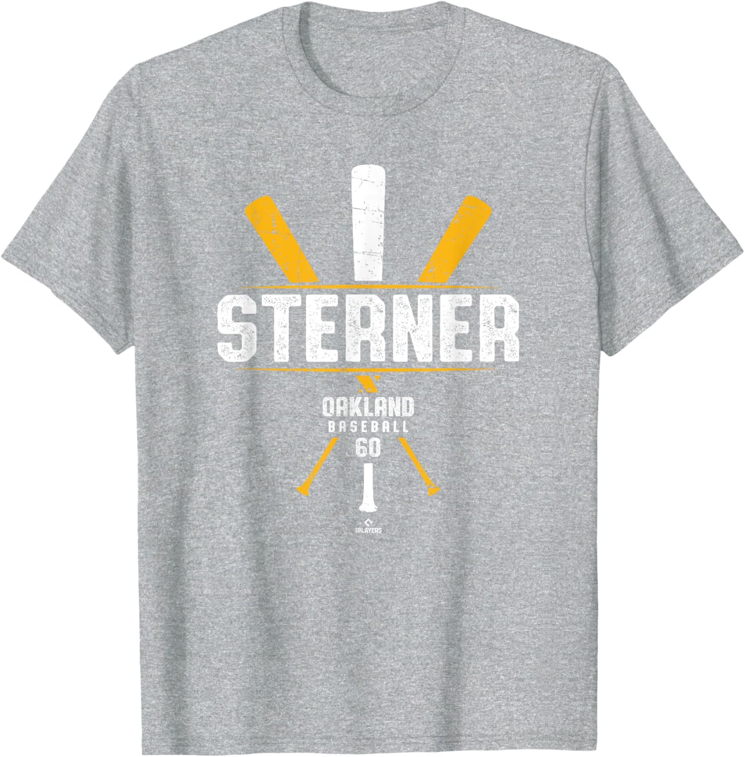 Vintage Oakland Baseball T-Shirt Featuring Justin Sterner and Bat Design - 1