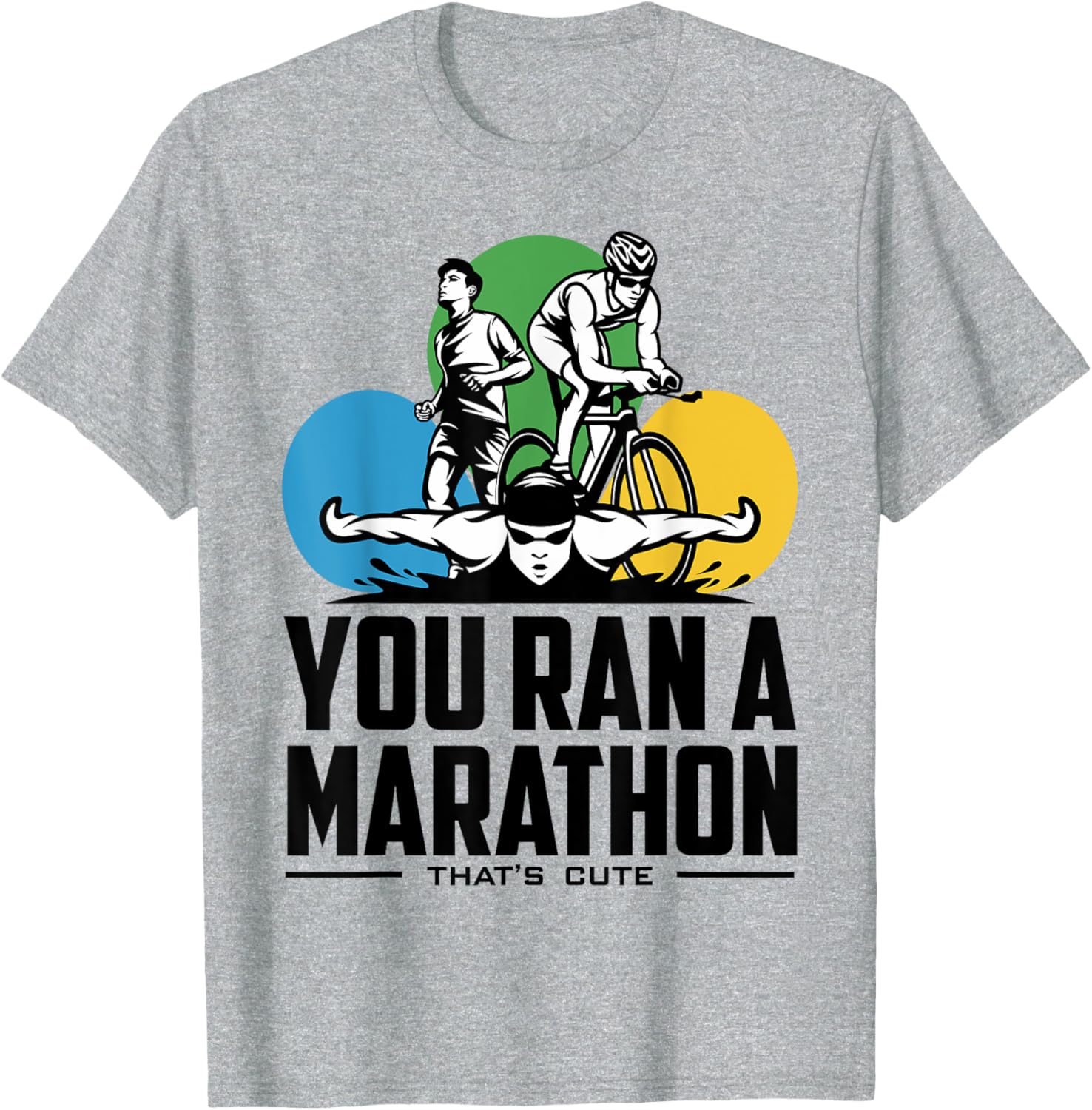 Triathlon Marathoners T-Shirt for Proud Runners | Fun Fitness Tee - 6