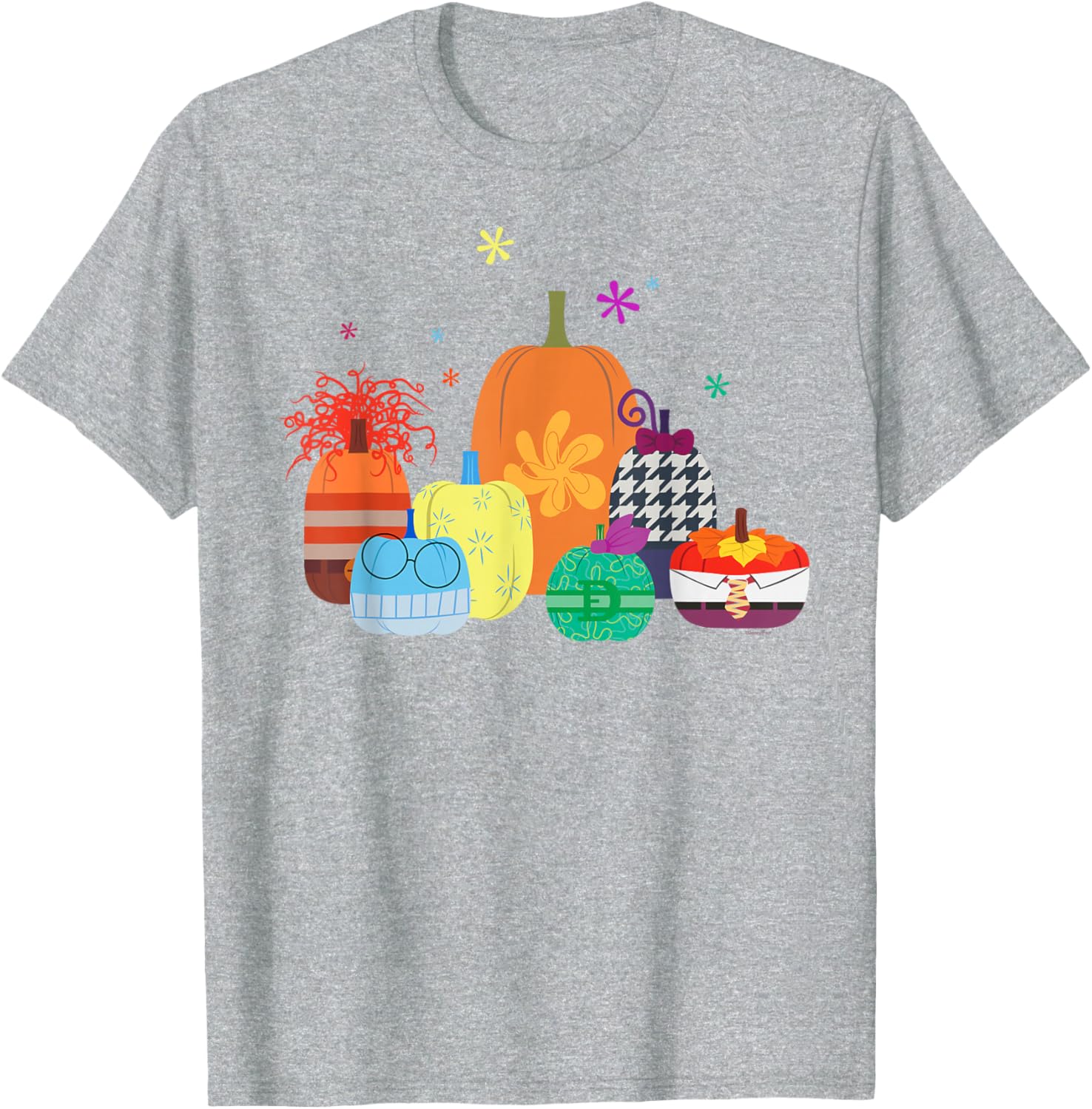 Disney Pixar Inside Out 2 Halloween Pumpkin Group T-Shirt for Fun Celebrations - 23