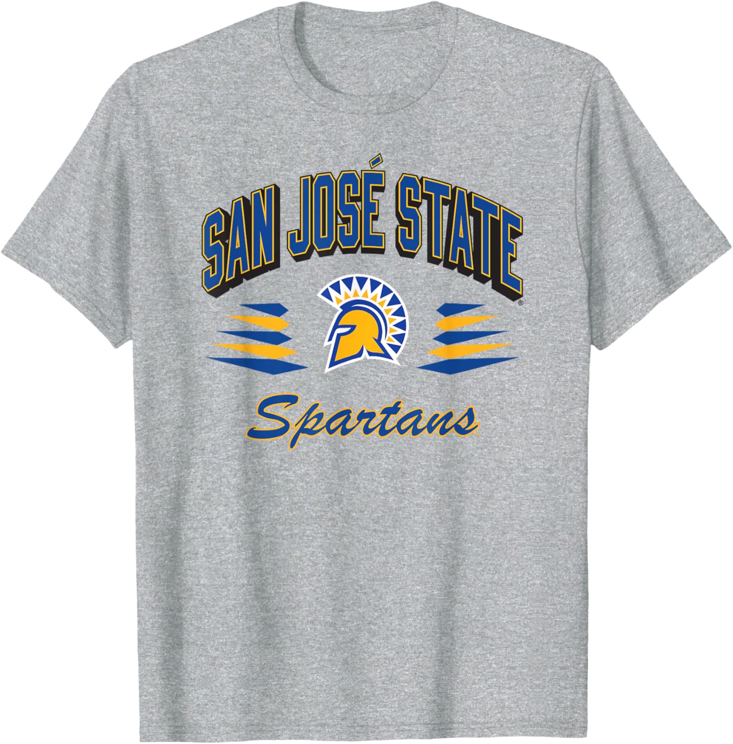 San Jose State Spartans Retro Diamond Gray T-Shirt for Sports Fans - 1