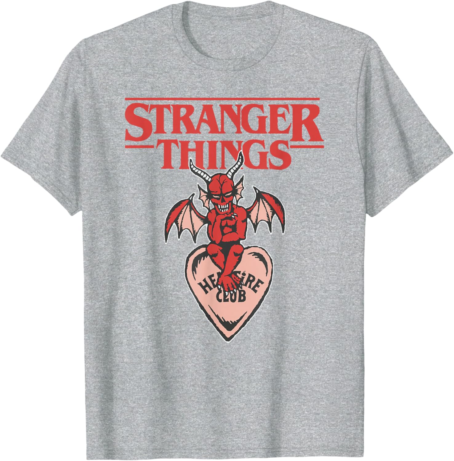Stranger Things Valentine's Hellfire Demon Candy Heart T-Shirt for Fans - 4