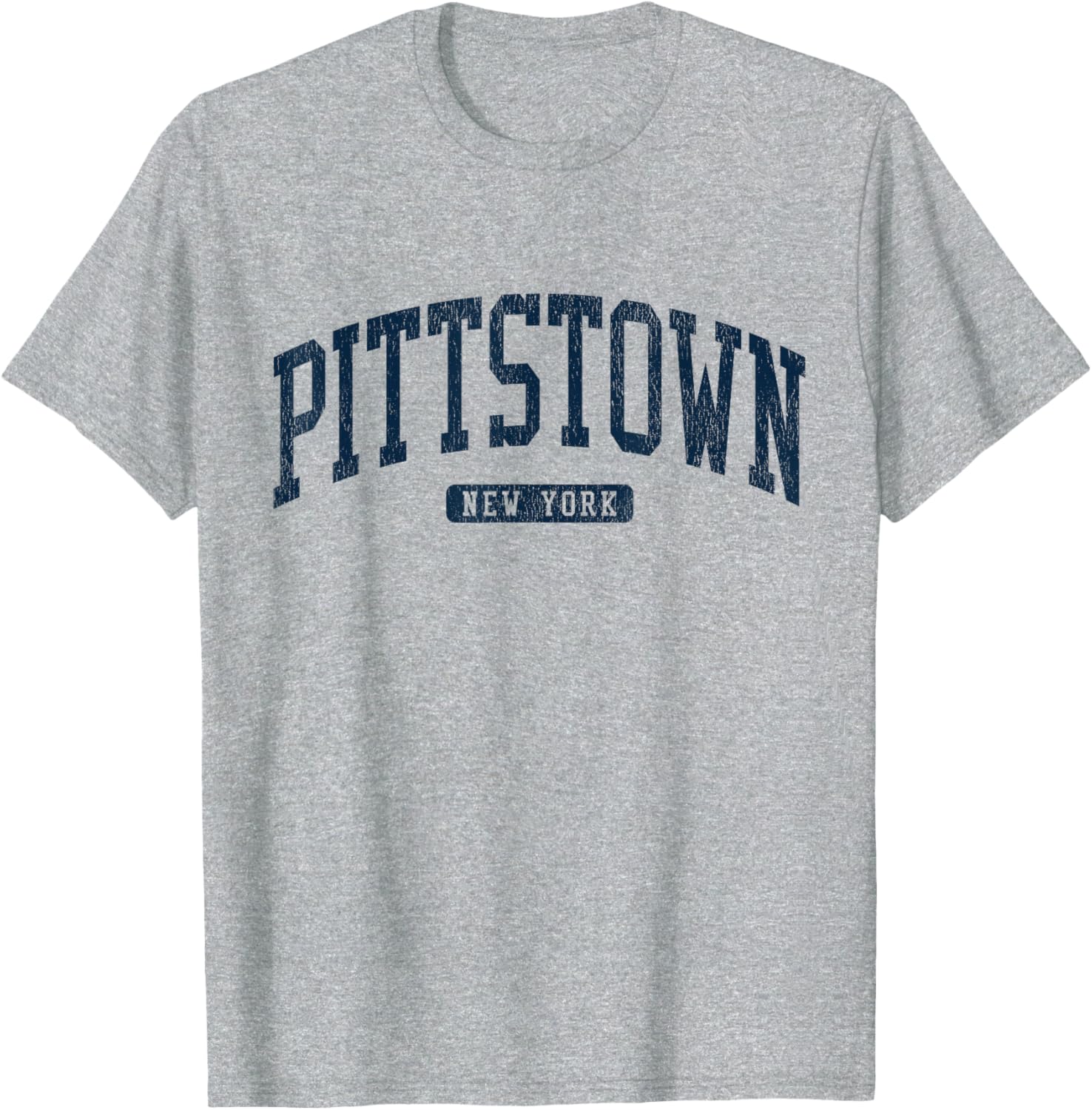 Pittstown NY College Style Blue T-Shirt for Students and Alumni - 5