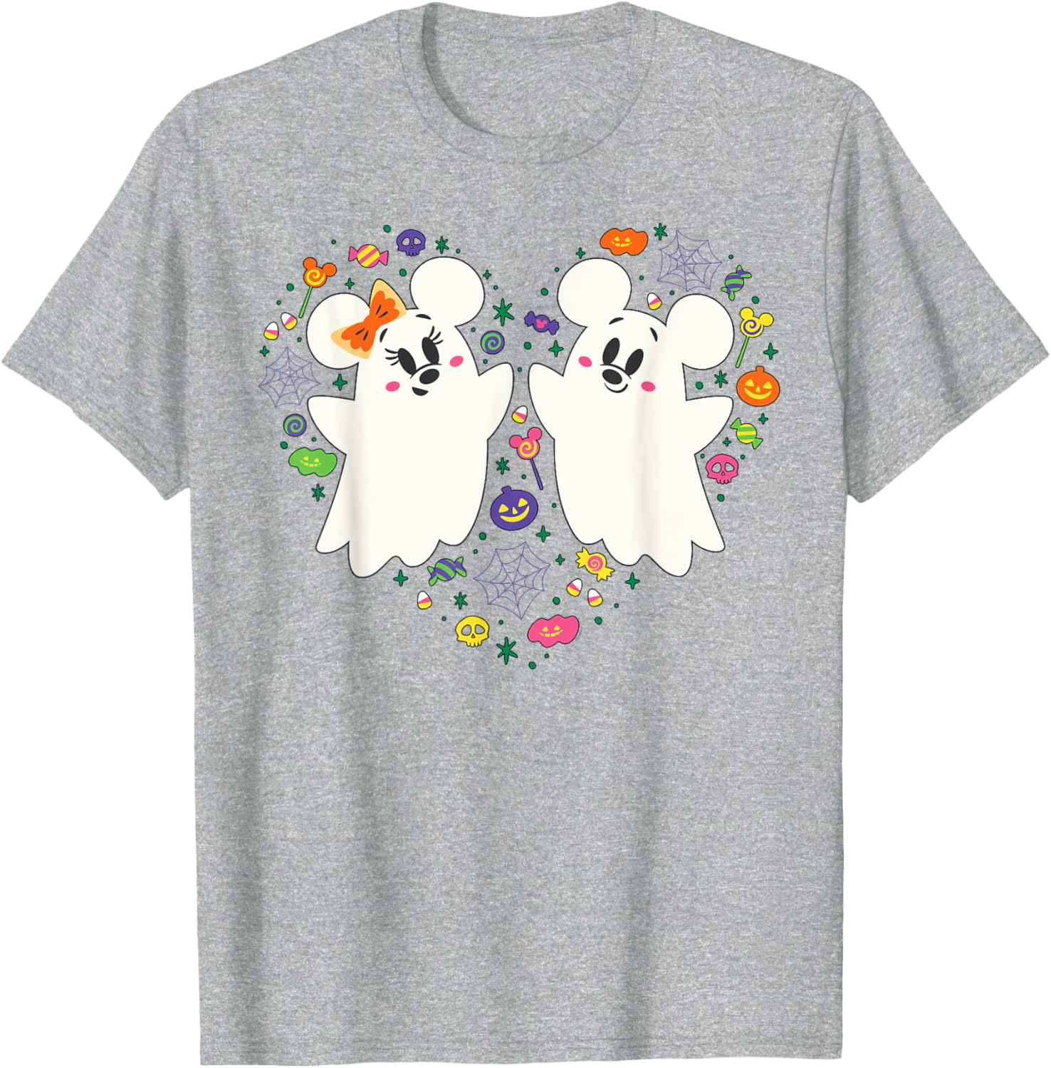 Disney Mickey and Minnie Ghosts Halloween Heart T-Shirt for Kids - 7