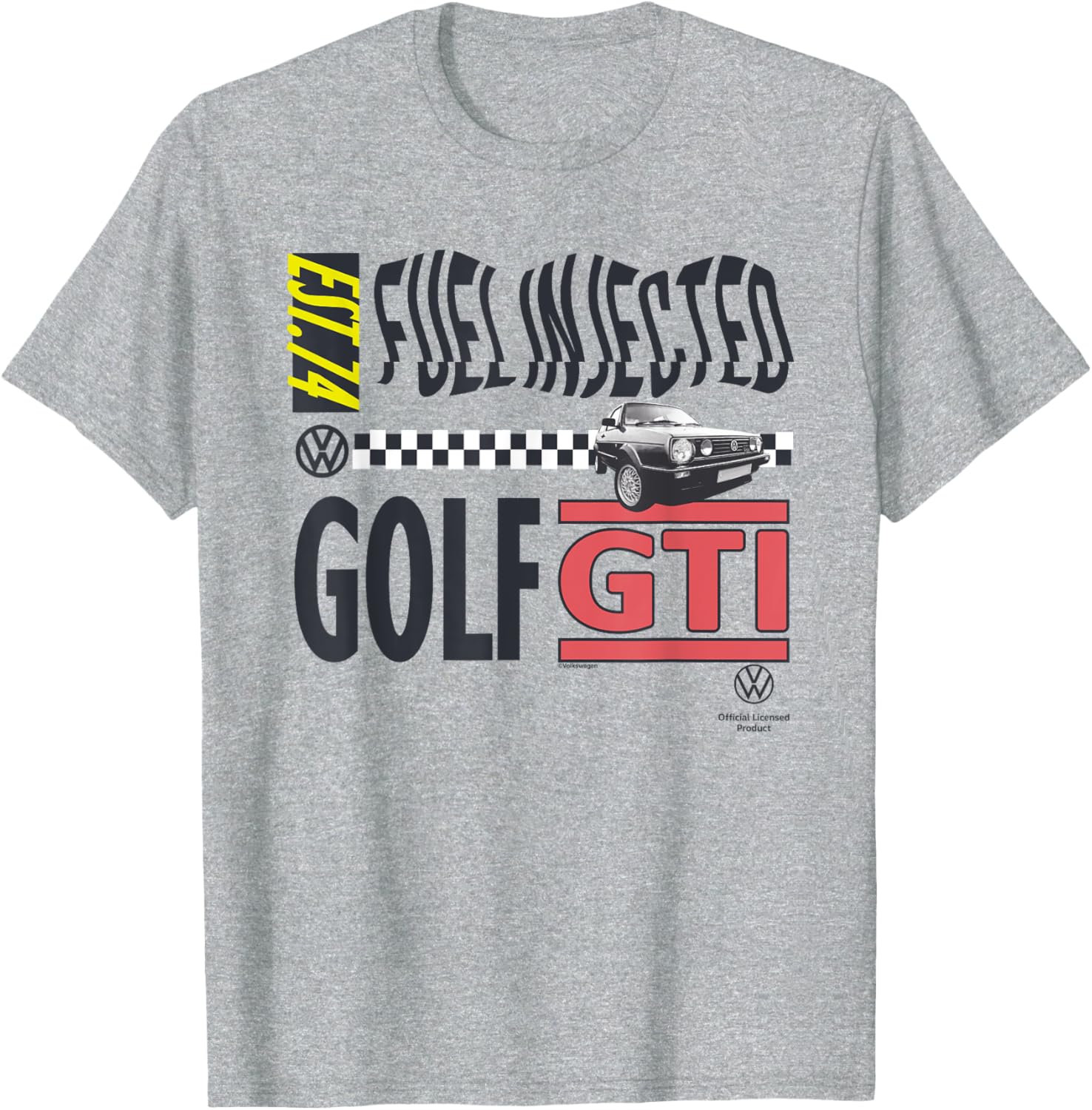 Volkswagen Golf GTI Retro 90s Fuel Injected T-Shirt for Car Enthusiasts - 4