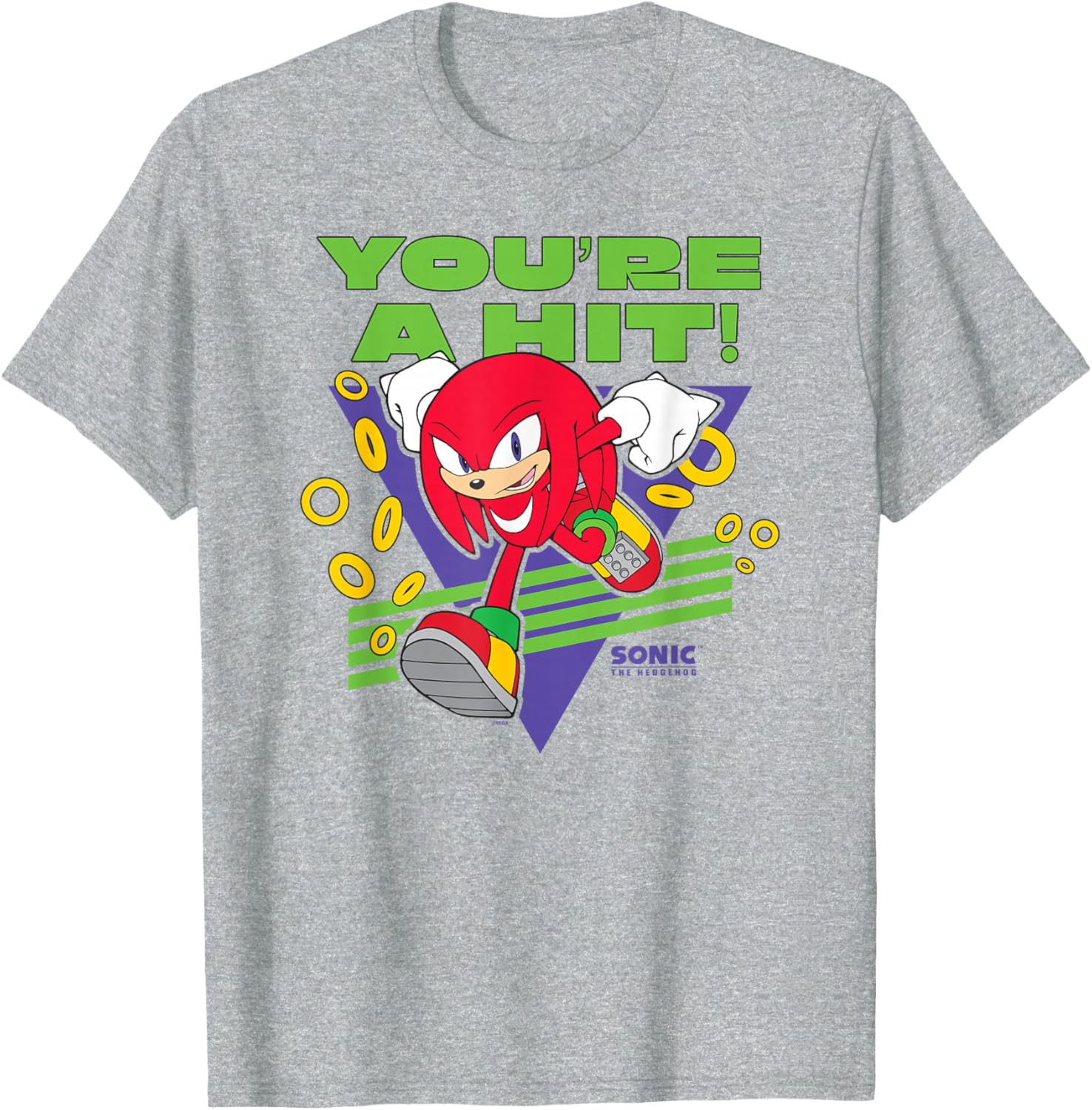 Sonic The Hedgehog Father's Day Knuckles You're A Hit T-Shirt for Dads - 2