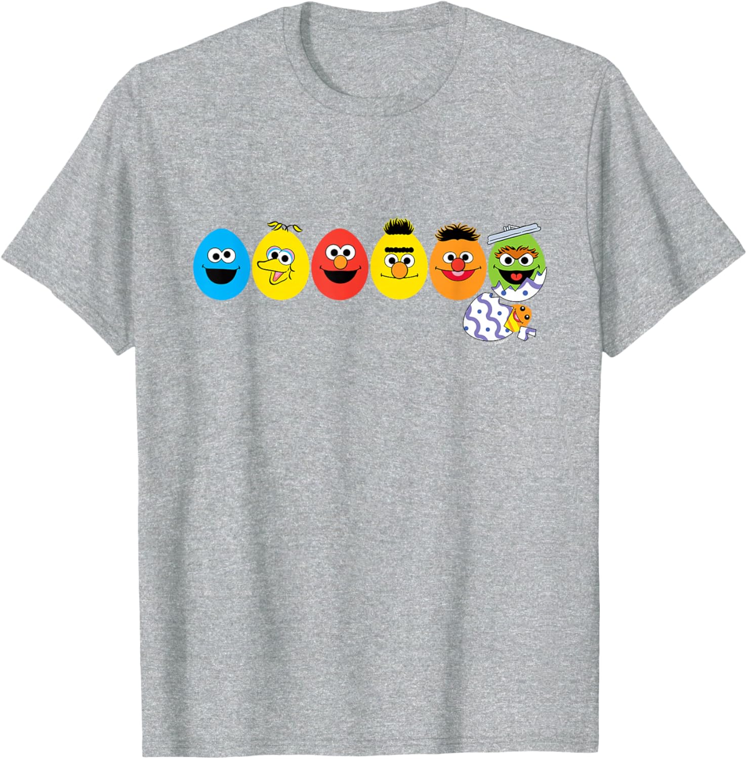 Sesame Street Easter Eggs Characters T-Shirt for Kids and Adults - 3