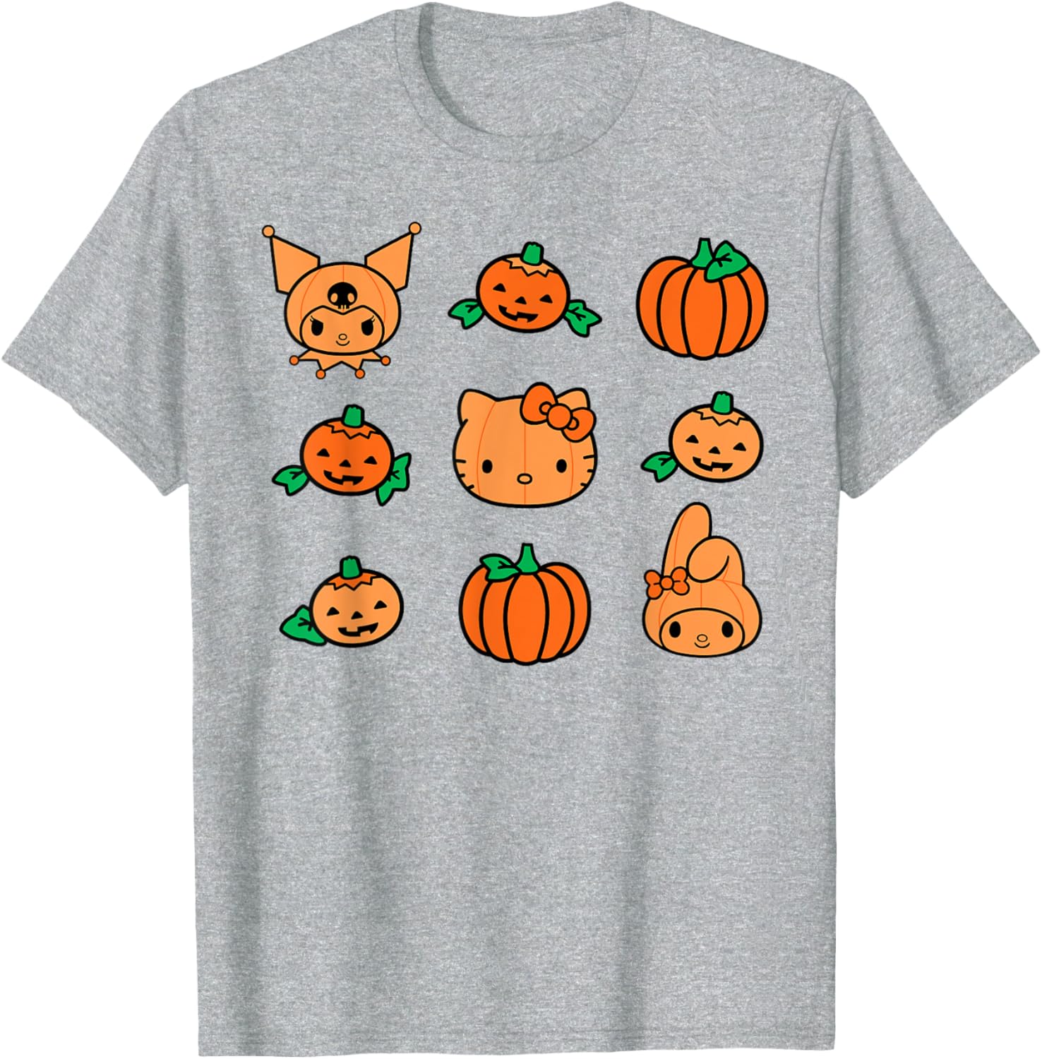 Hello Kitty My Melody Kuromi Pumpkin Halloween T-Shirt for Kids - 11