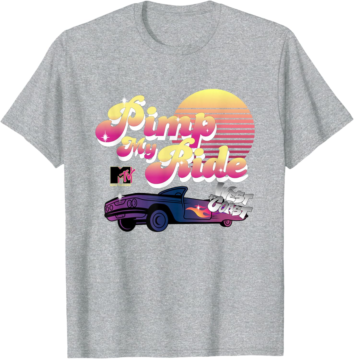 Retro MTV Pimp My Ride West Coast Sunset T-Shirt for Trendy Style - 13
