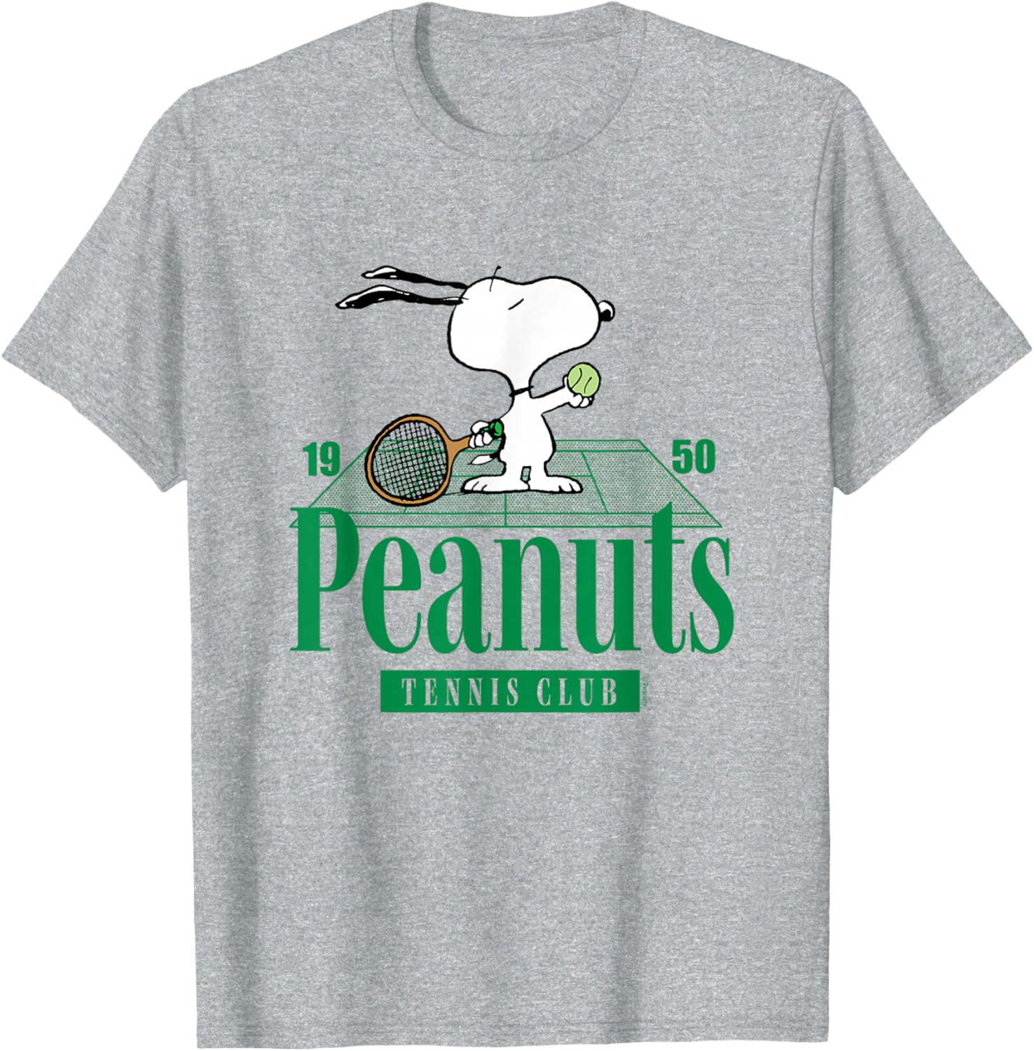 Peanuts Tennis Club T-Shirt for Fans of Classic Cartoon Style - 2