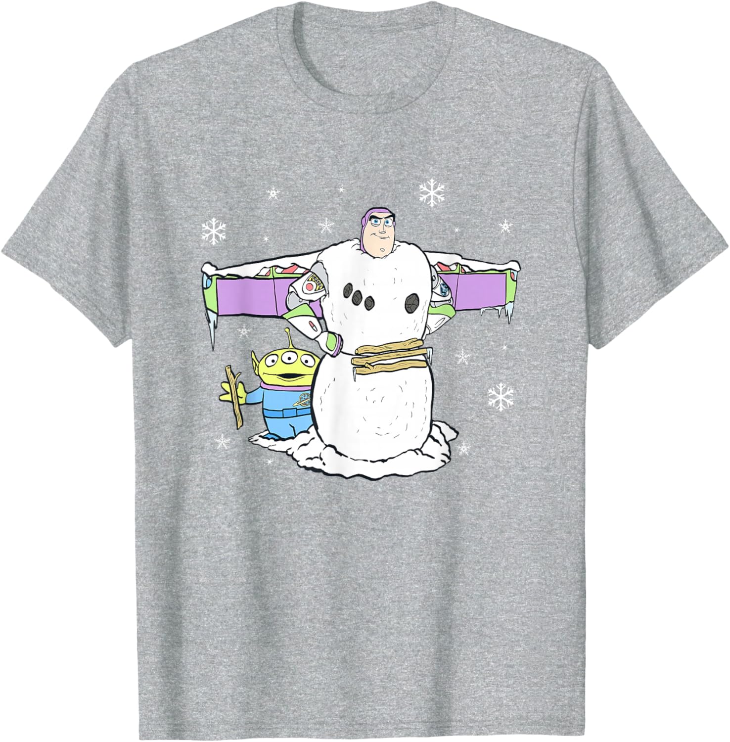 Disney Pixar Toy Story Christmas Buzz Snowman Logo T-Shirt for Kids - 4
