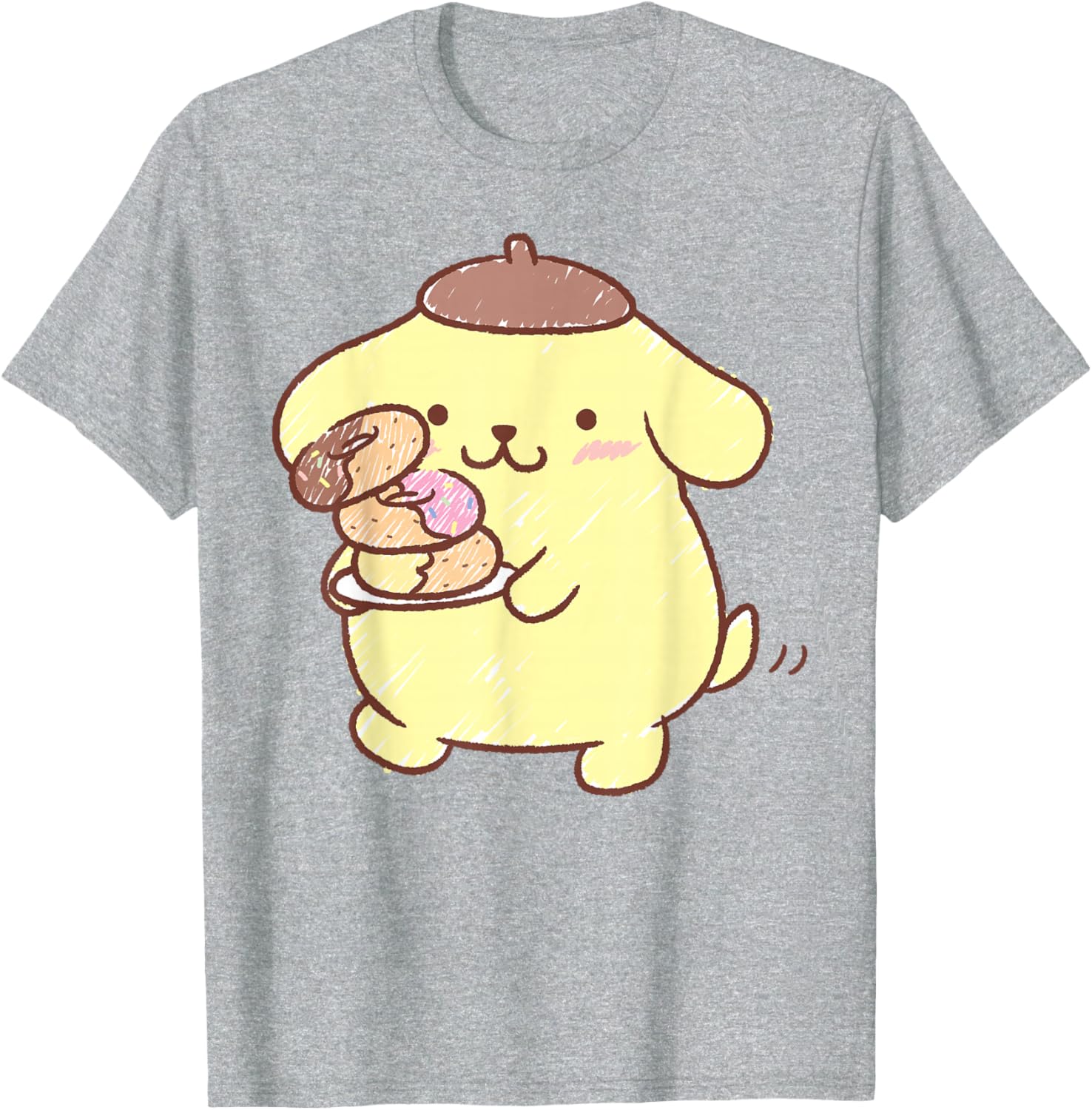 Pompompurin Donuts T-Shirt Cute & Comfy Clothing for Fans - 11