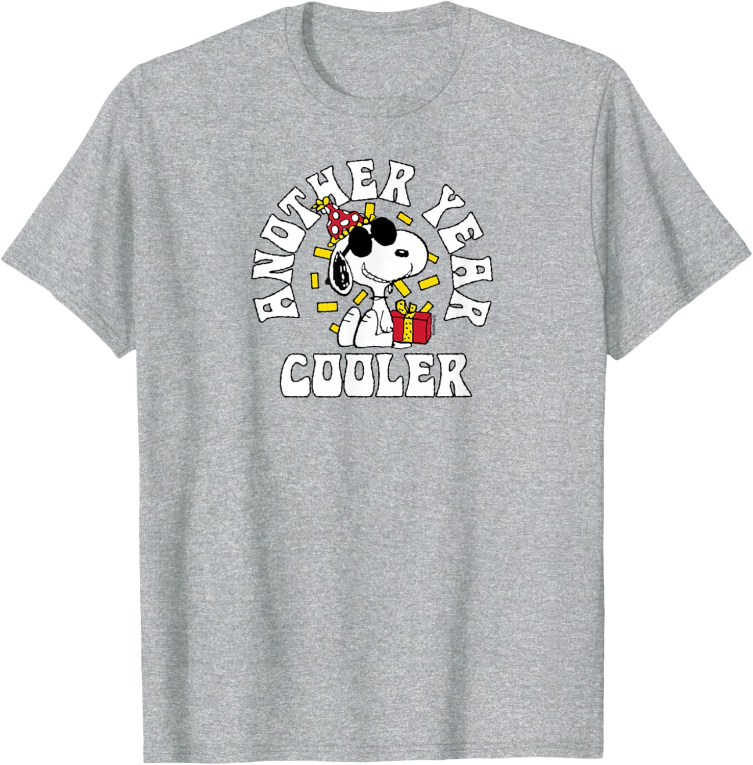 Snoopy Birthday Another Year Cooler T-Shirt for Fun Peanuts Fans - 3