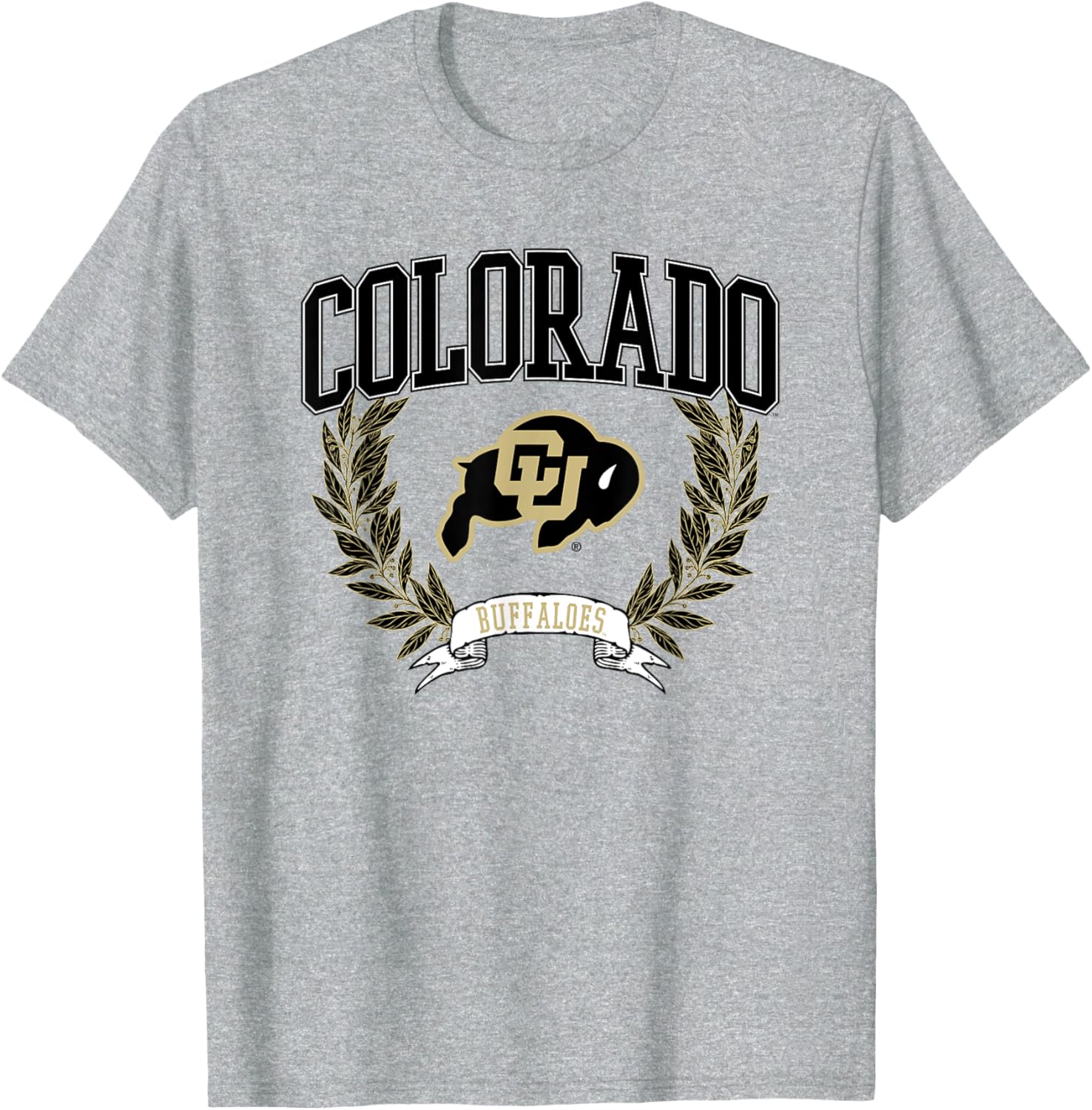 University of Colorado Buffaloes Laurels T-Shirt for Sports Fans - 1