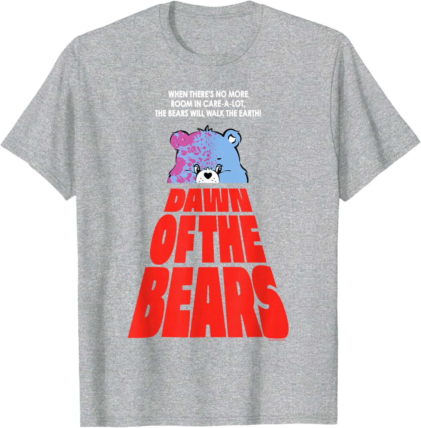 Care Bears Halloween Dawn Of The Bears Fun Horror Movie Poster T-Shirt - 12