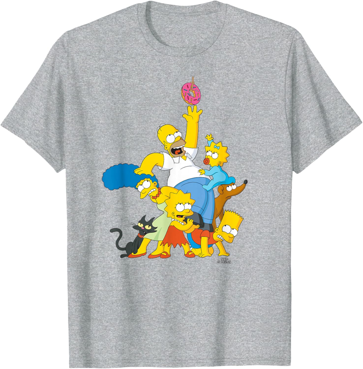 The Simpsons Family Donut Reach T-Shirt for Fun and Stylish Fans - 4