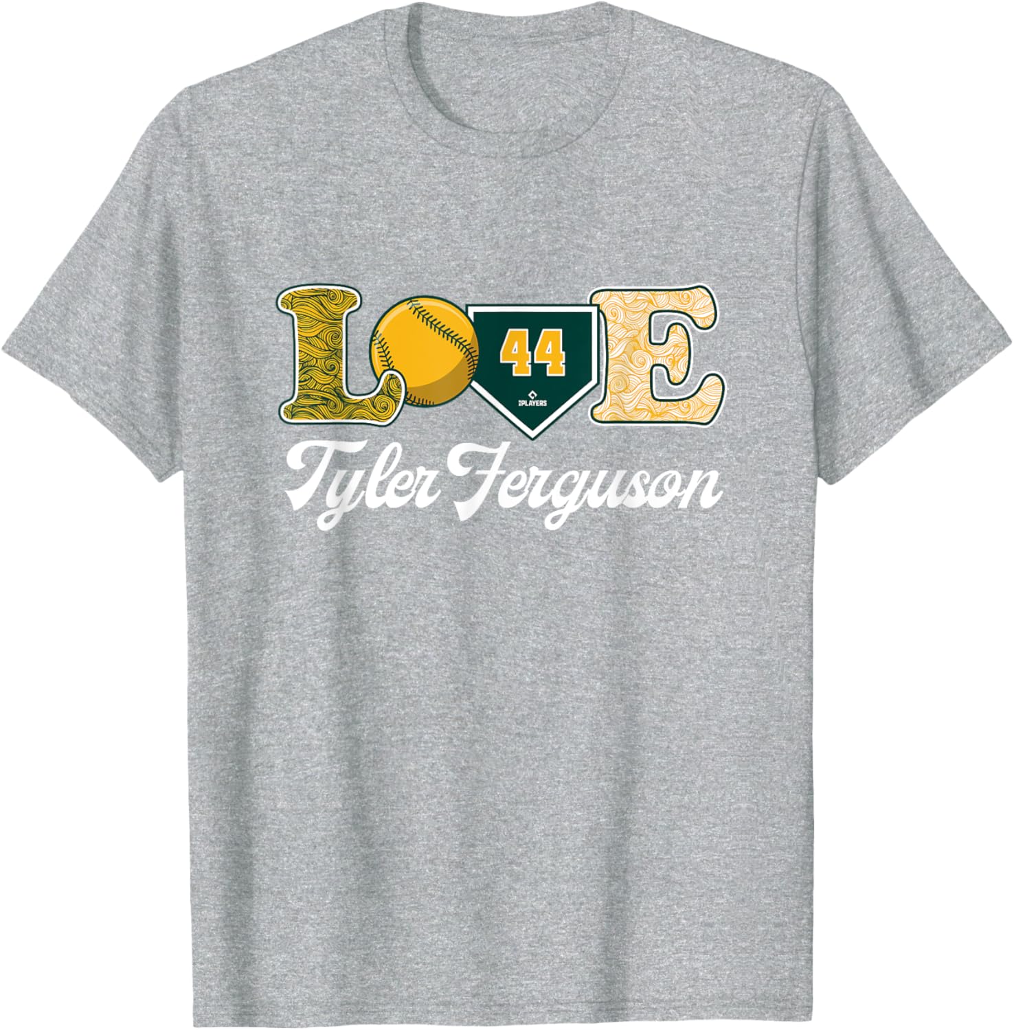 Tyler Ferguson Oakland Baseball MLBPA T-Shirt for Fans and Players - 2