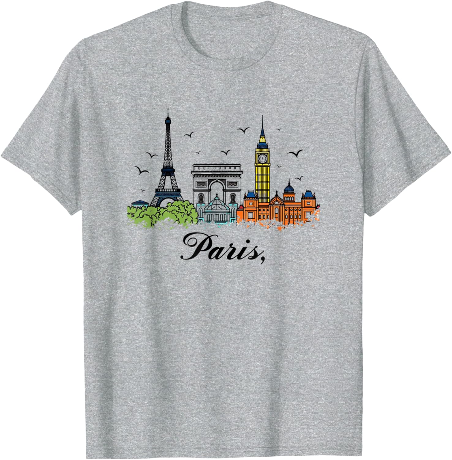 Vintage Eiffel Tower Paris T-Shirt Je T'aime Retro Style Souvenir Wear - 3