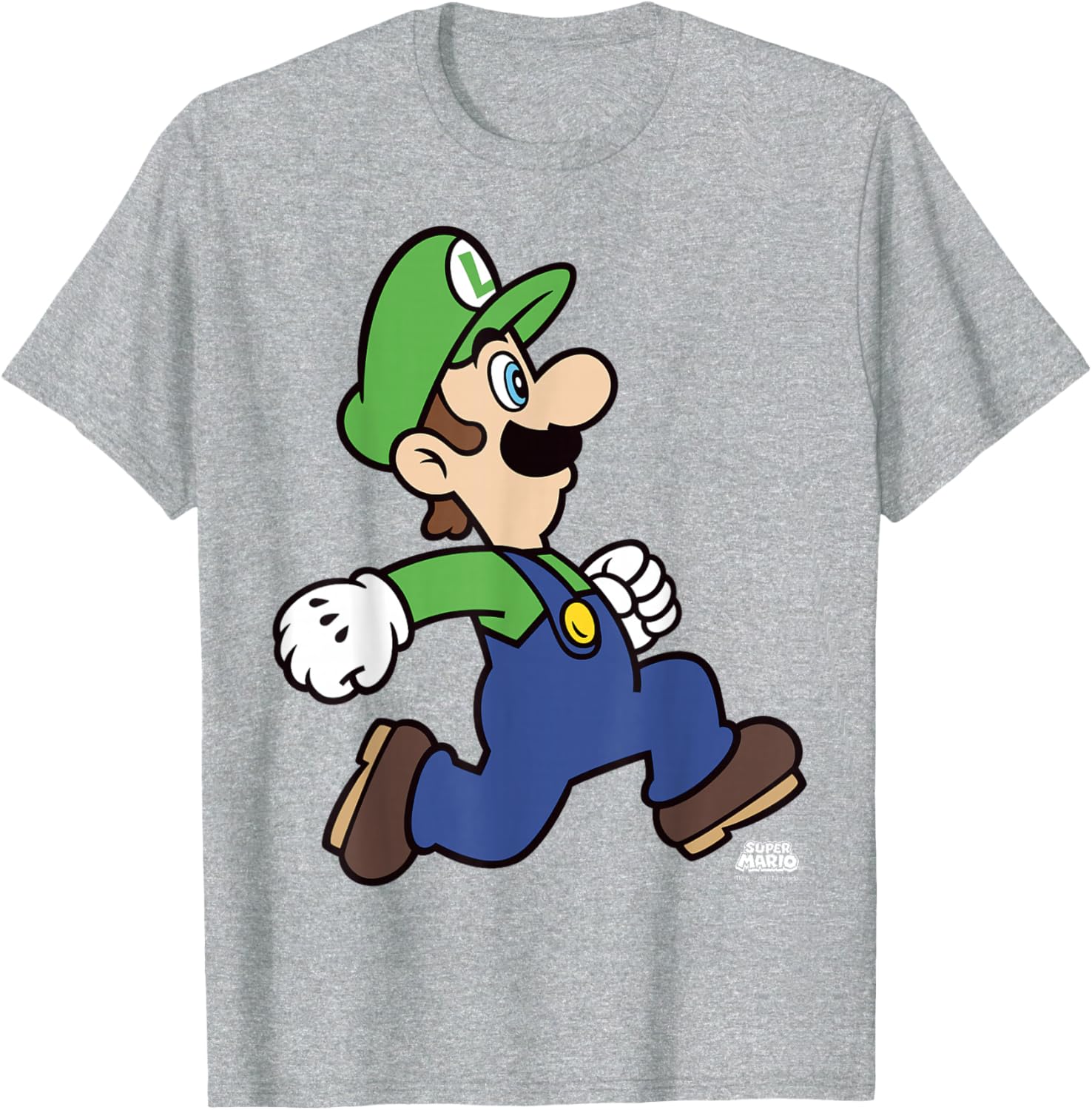 Super Mario Luigi Run Portrait T-Shirt for Fun Gaming Fans - 3
