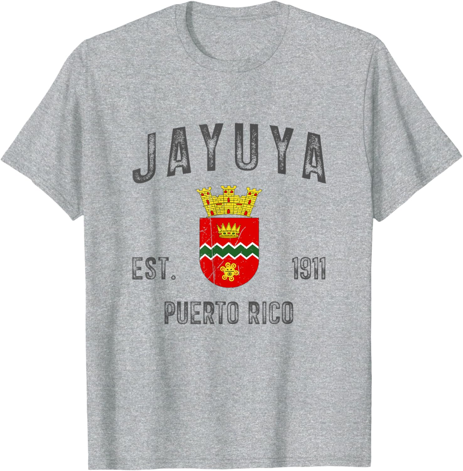 Vintage Jayuya Puerto Rico Flag T-Shirt Established 1911 for Proud Islanders - 3
