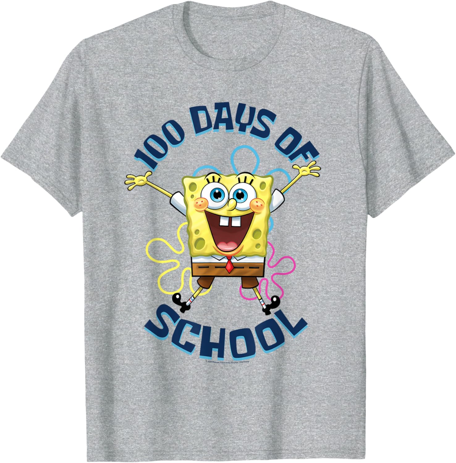 SpongeBob SquarePants 100 Days of School Fun Jump T-Shirt for Kids - 1
