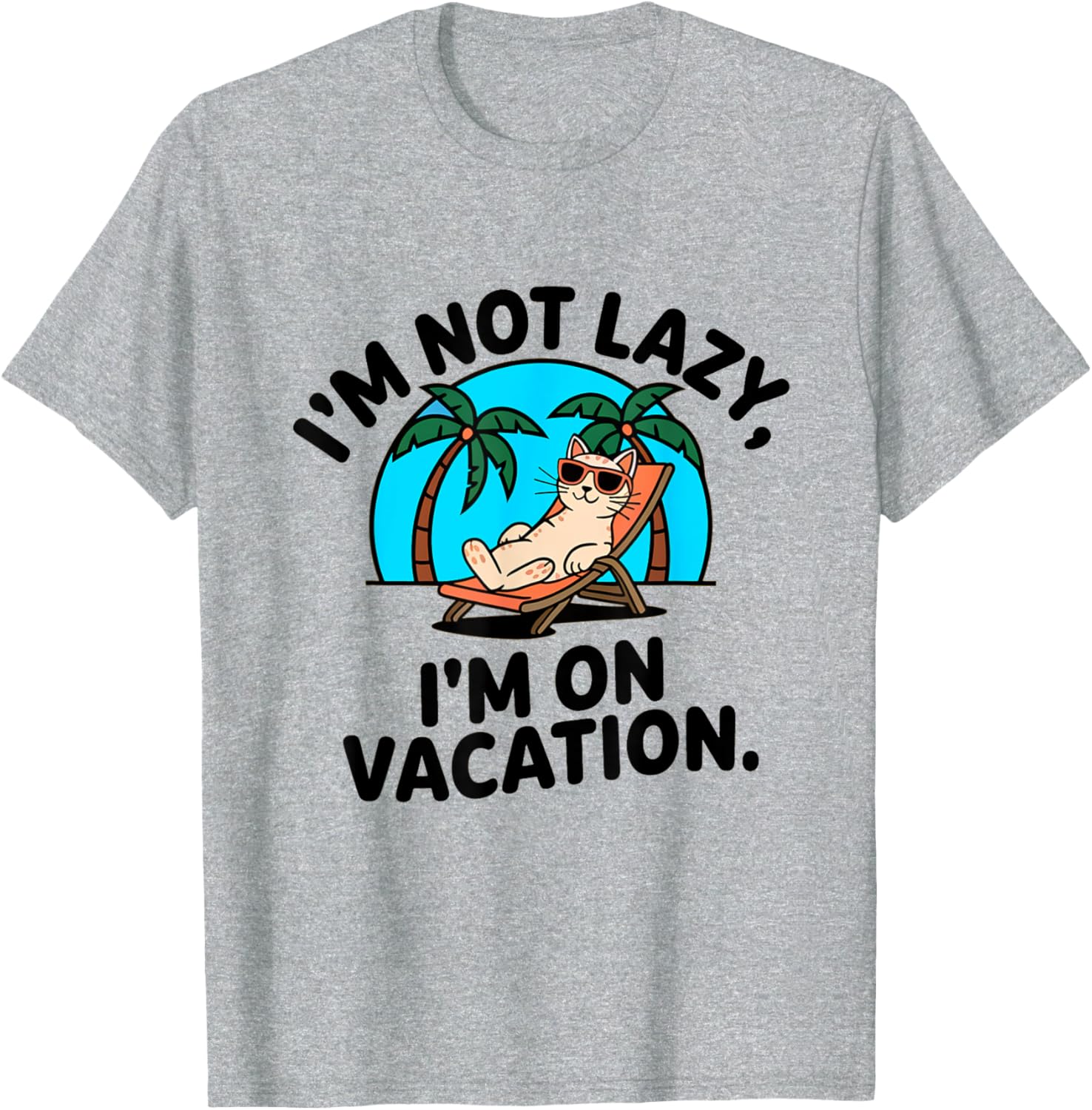 Funny Cat I'm Not Lazy T-Shirt for Cat Lovers and Kitty Moms & Dads - 3