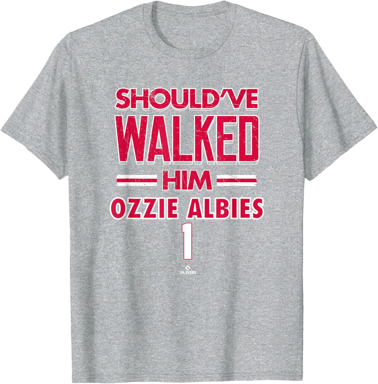 Ozzie Albies Should've Walked Him Atlanta Braves MLB T-Shirt for Fans - 3