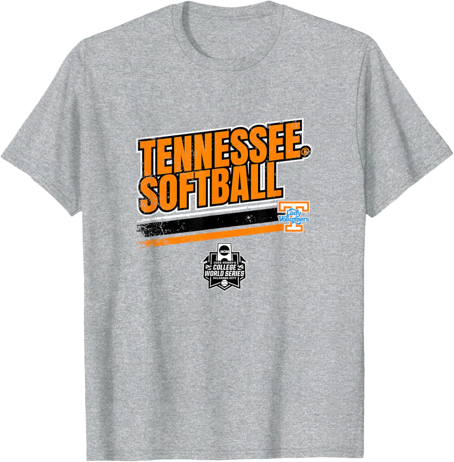 Tennessee Softball Women's College World Series Stripe T-Shirt for Fans - 1