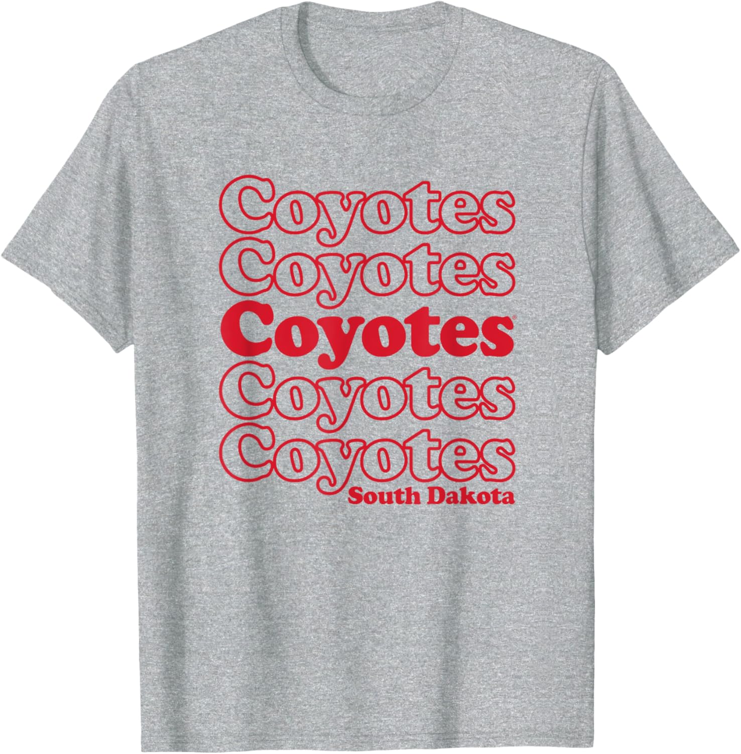 University of South Dakota Coyotes Stacked Spirit T-Shirt for Sports Lovers - 2