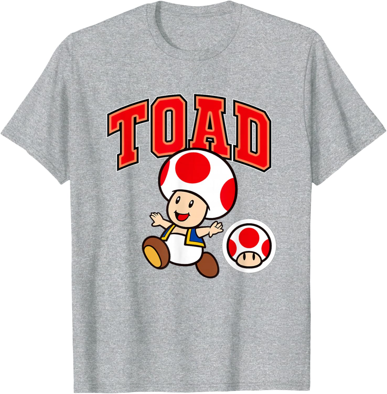 Super Mario Toad Collegiate Style T-Shirt for Fun Gaming Fashion - 24
