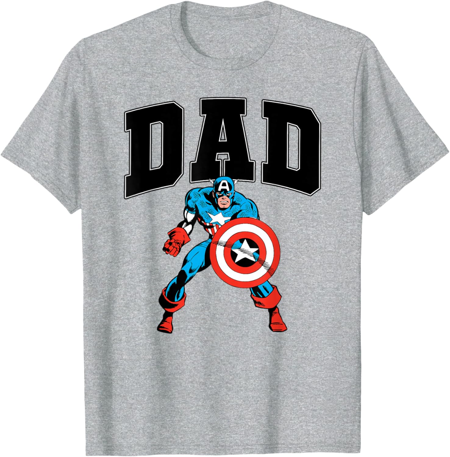 Retro Captain America Dad T-Shirt for Marvel Comics Father's Day Gift - 1
