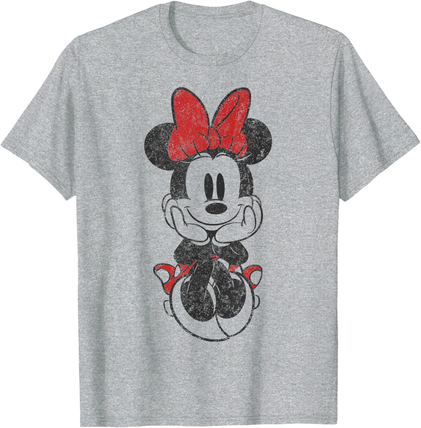 Vintage Minnie Mouse Sitting T-Shirt Featuring Disney Mickey And Friends - 9