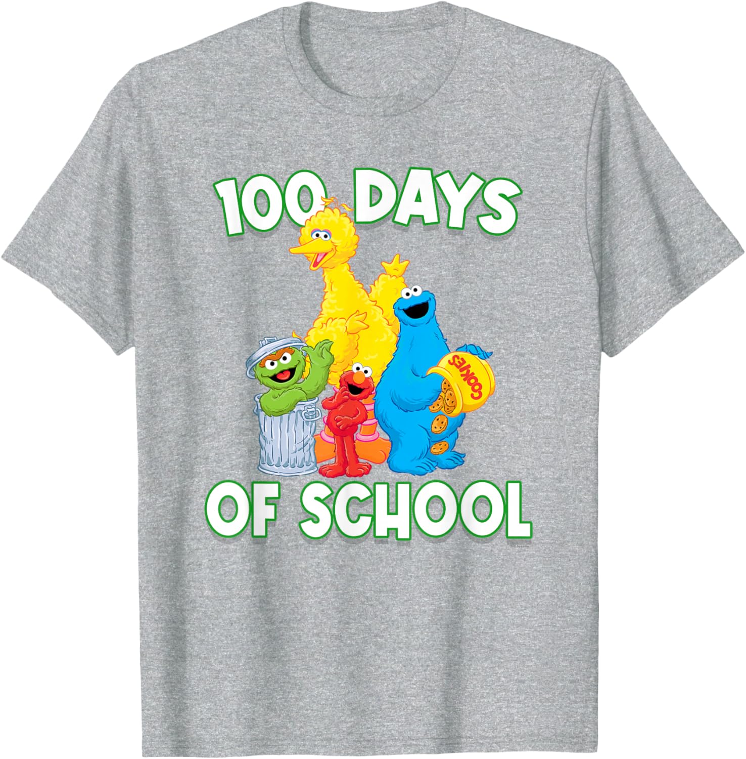 Sesame Street 100 Days of School T-Shirt for Kids Fun and Stylish Wear - 1