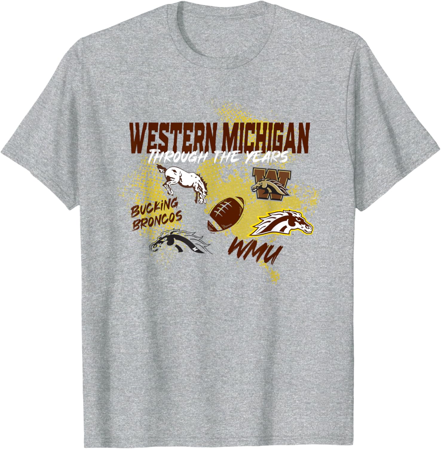 Western Michigan University Broncos T-Shirt Celebrating Sports History - 1