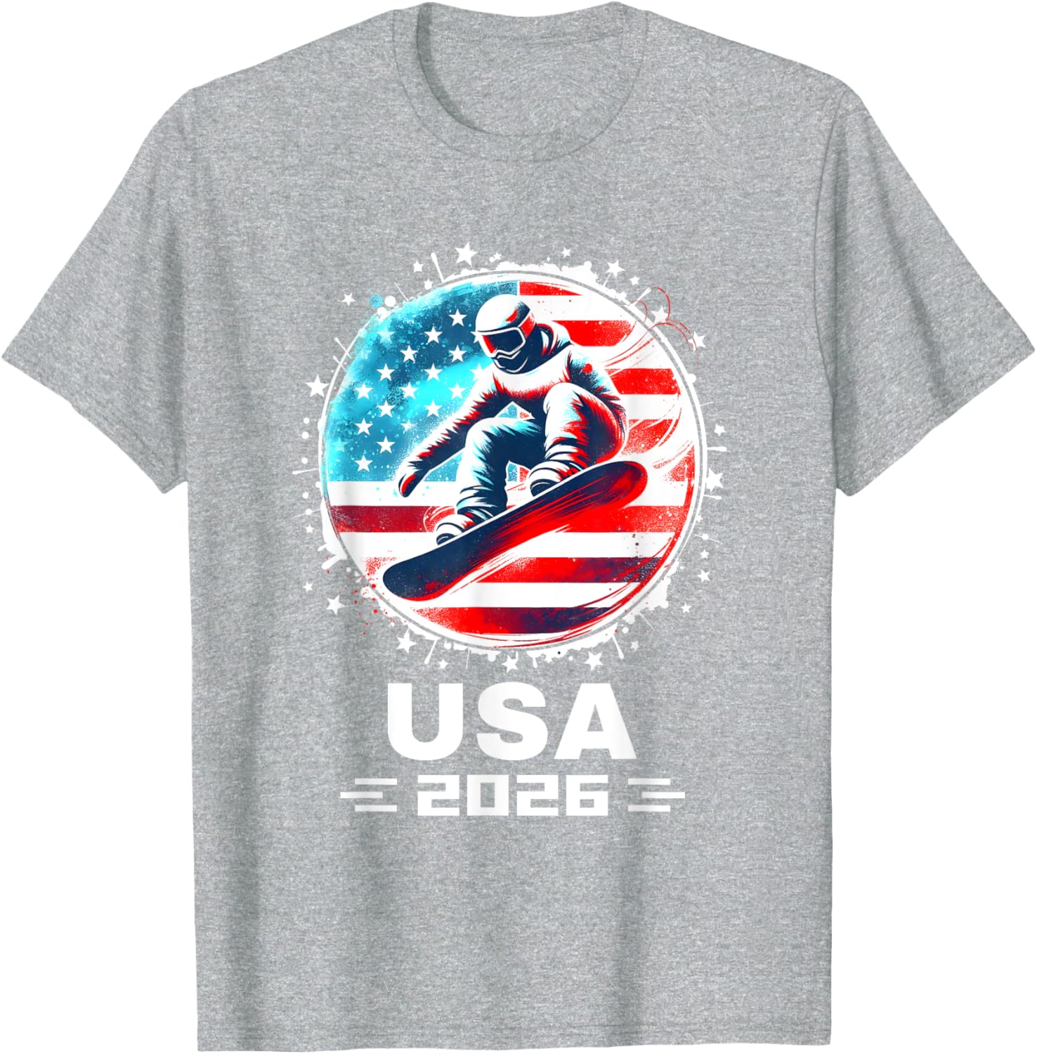 USA Team 2026 Snowboarding T-Shirt for Fans of American Style - 17