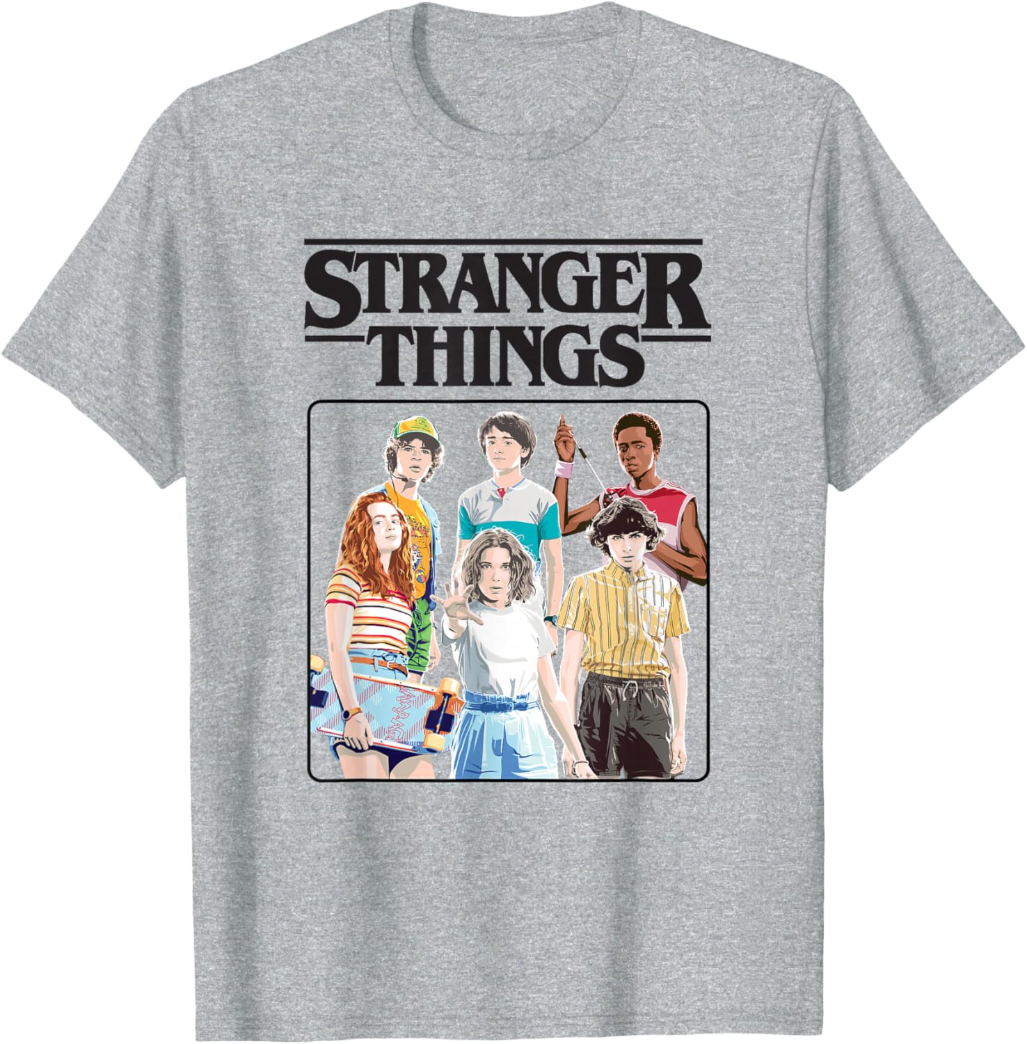 Stranger Things Vintage Eighties T-Shirt with Retro Group Logo Design - 6