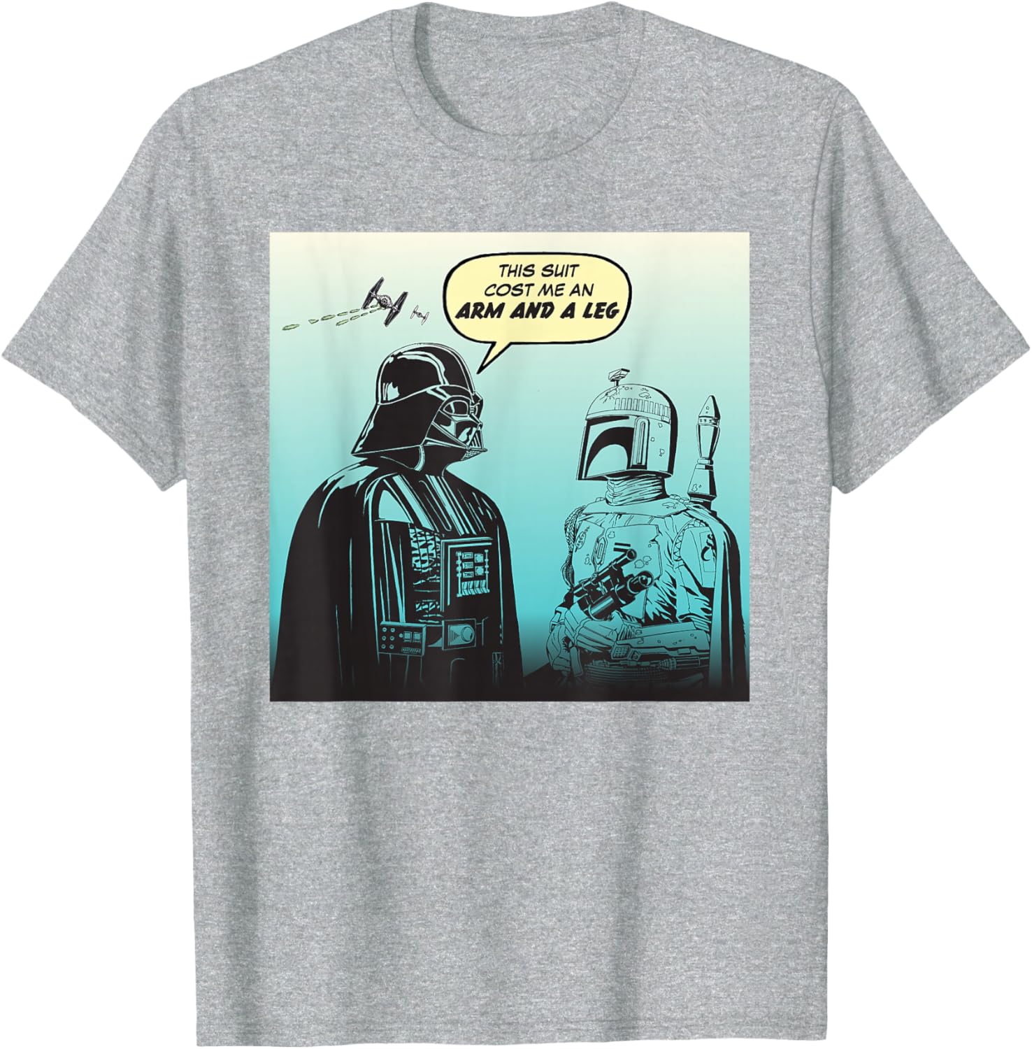 Star Wars Funny Darth Vader and Boba Fett Comic T-Shirt for Fans - 26